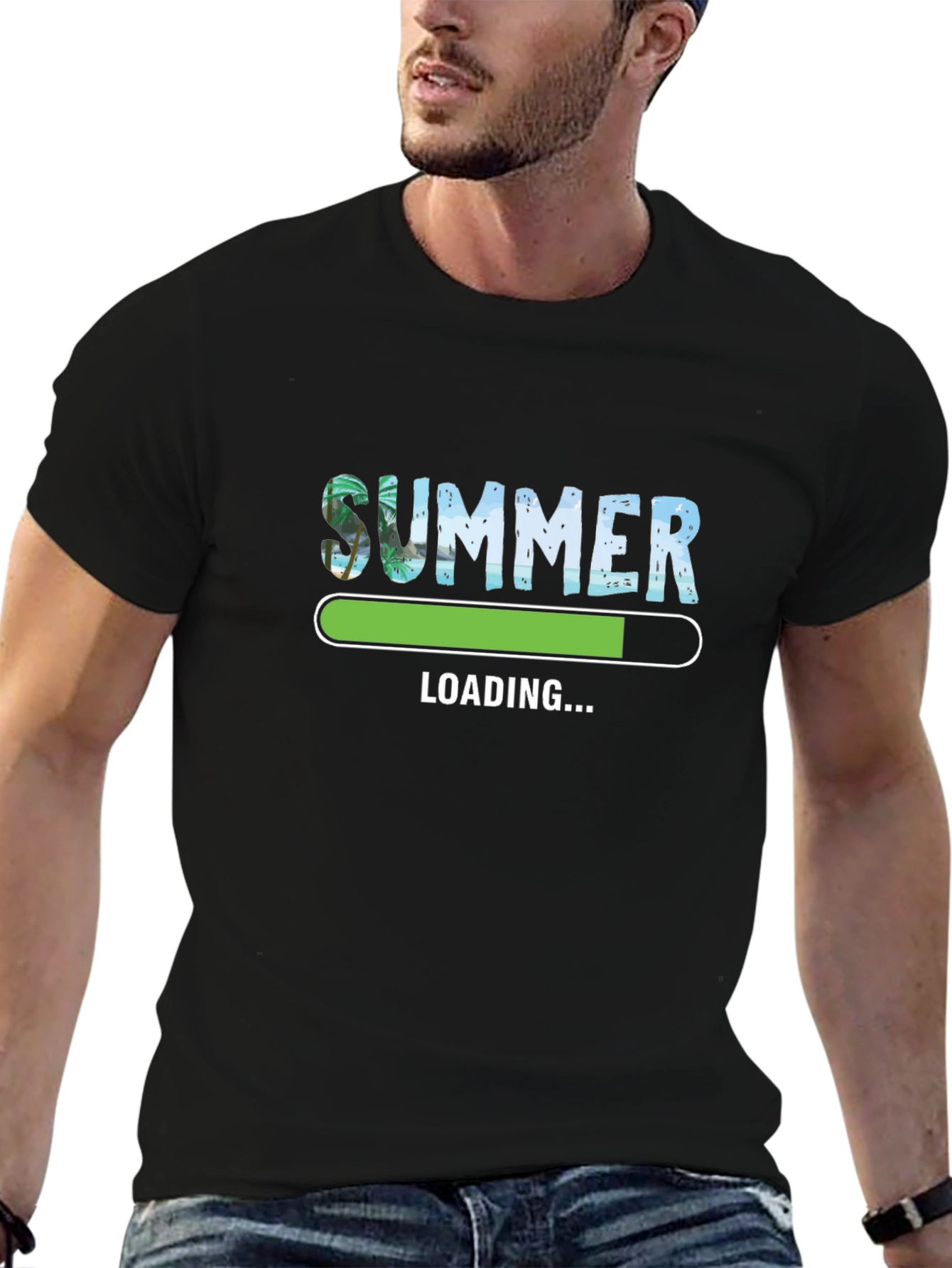 Summer Loading Black Graphic Tee
