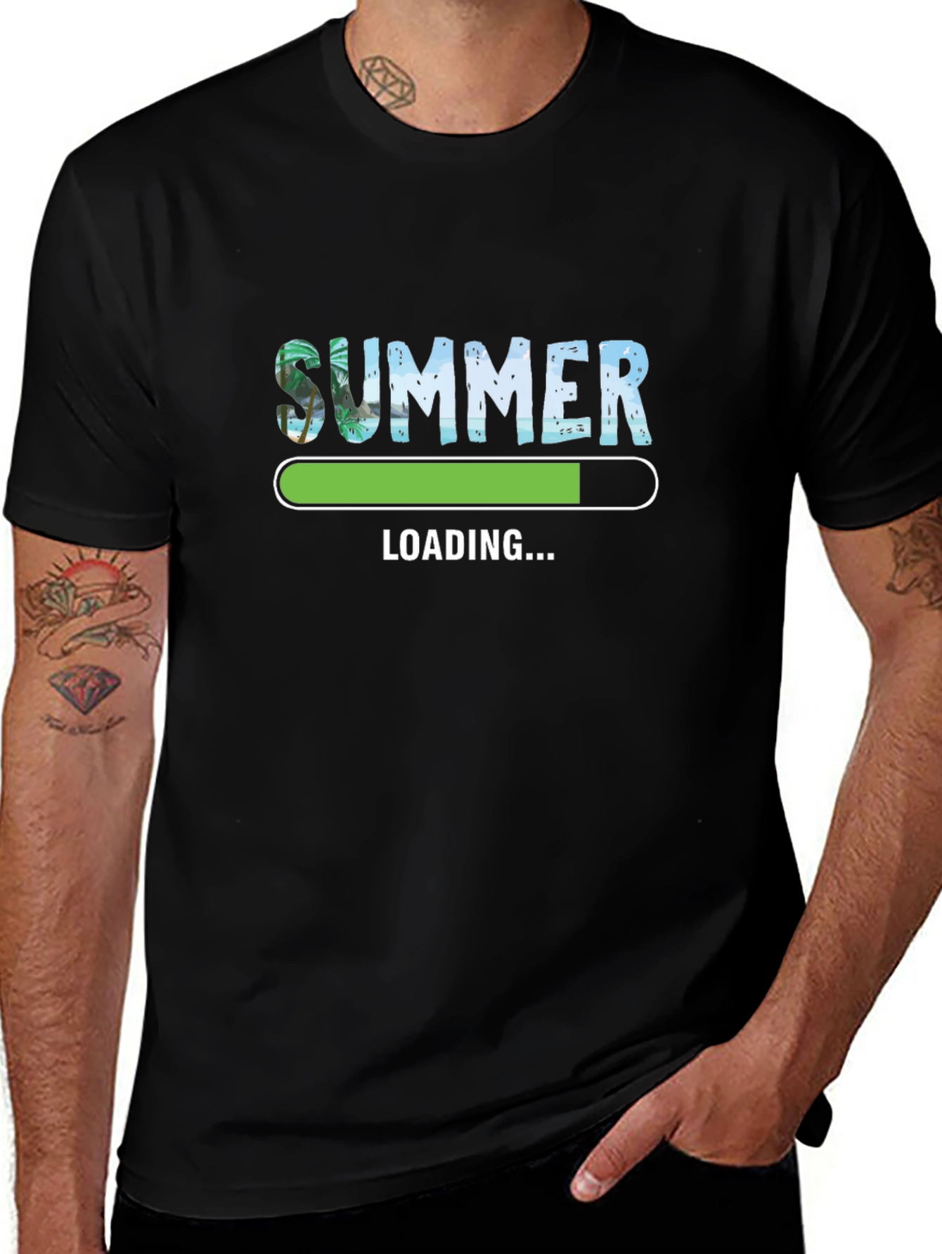 Summer Loading Black Graphic Tee