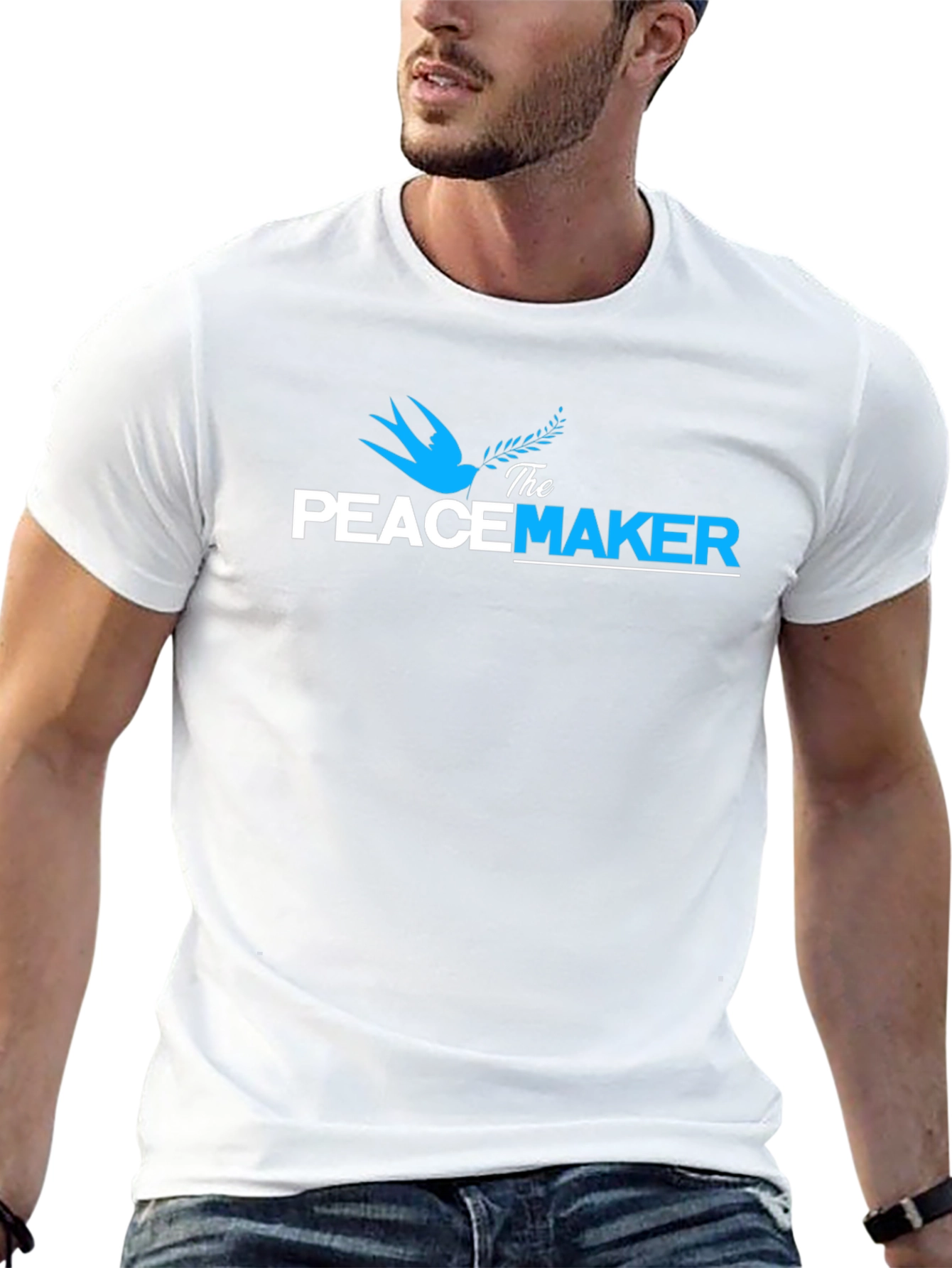 The Peacemaker Graphic Print Crew Neck T-Shirt