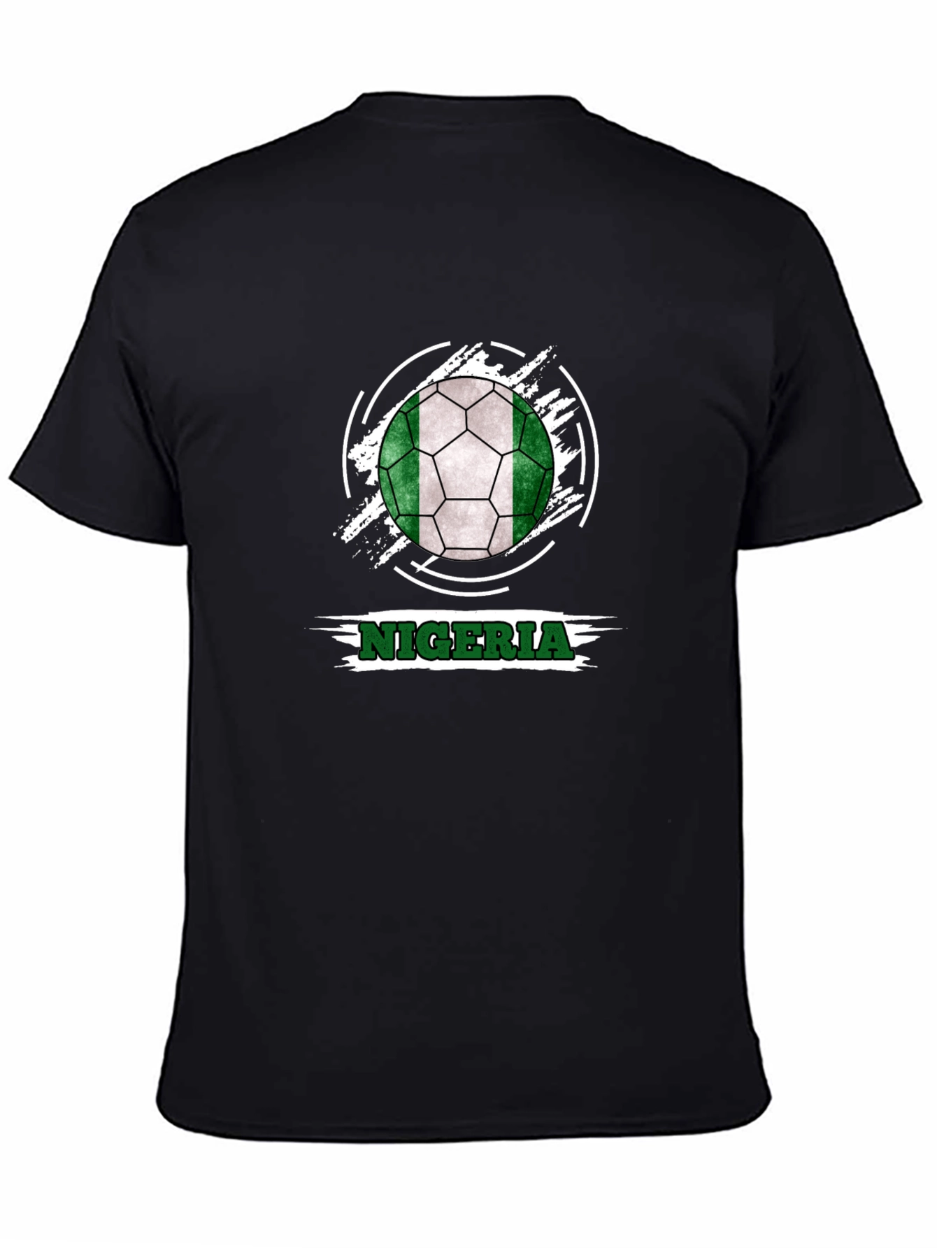 Nigeria Soccer Ball Tee - Black