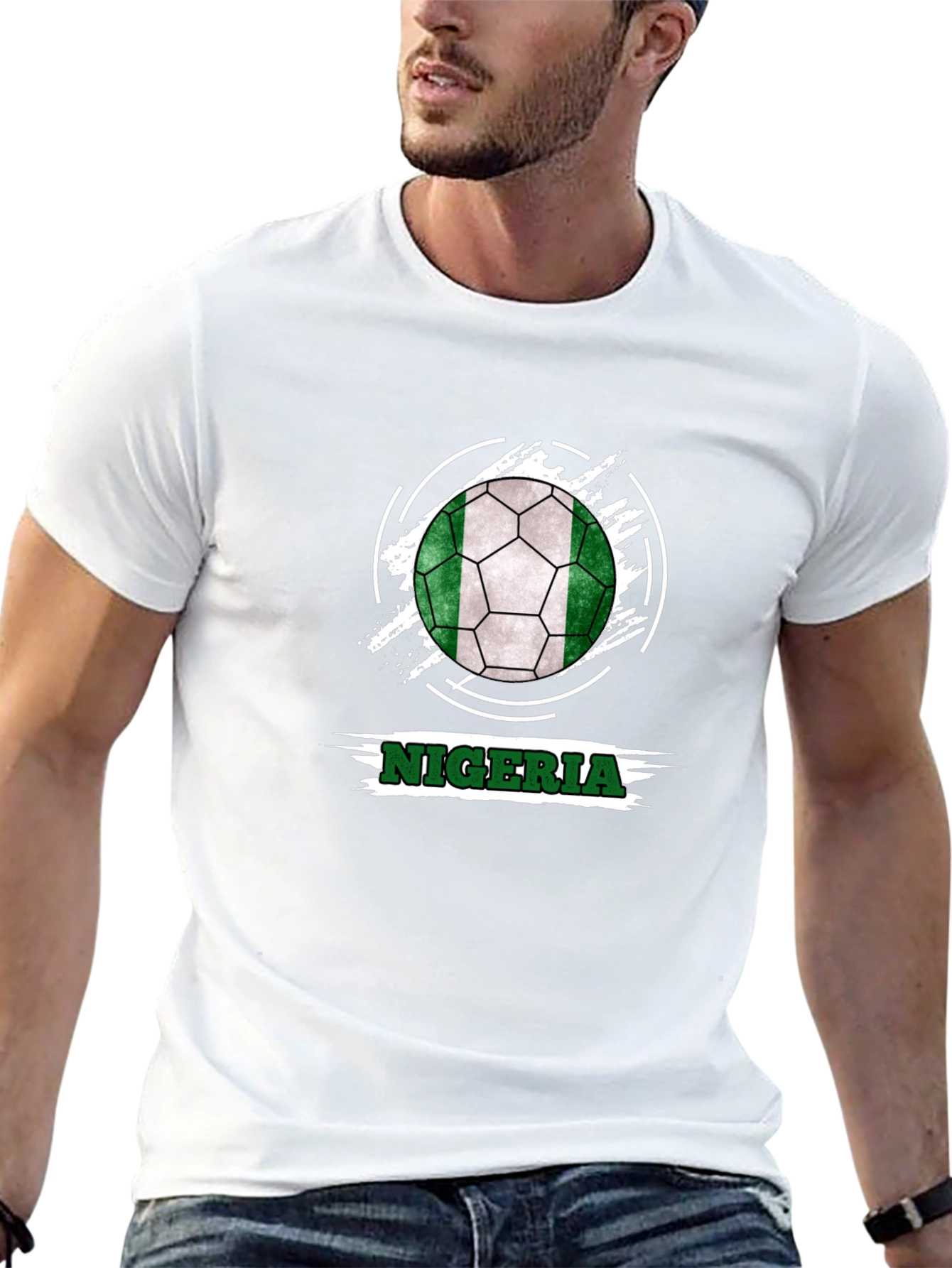 Nigeria Soccer Ball Tee - Black
