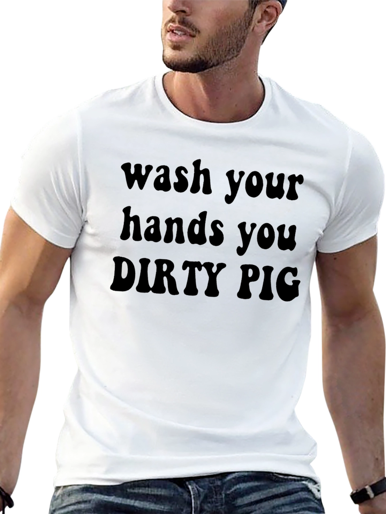 Wash Your Hands Dirty Pig Graphic Tee