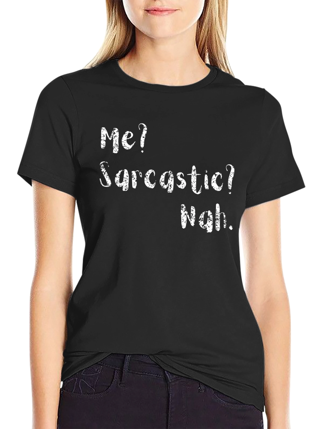 Sarcastic Humor Graphic T-Shirt - Black