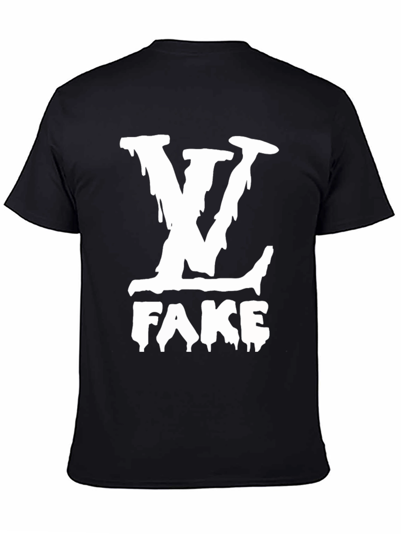 LV Fake Black T-Shirt - Novelty Graphic Tee