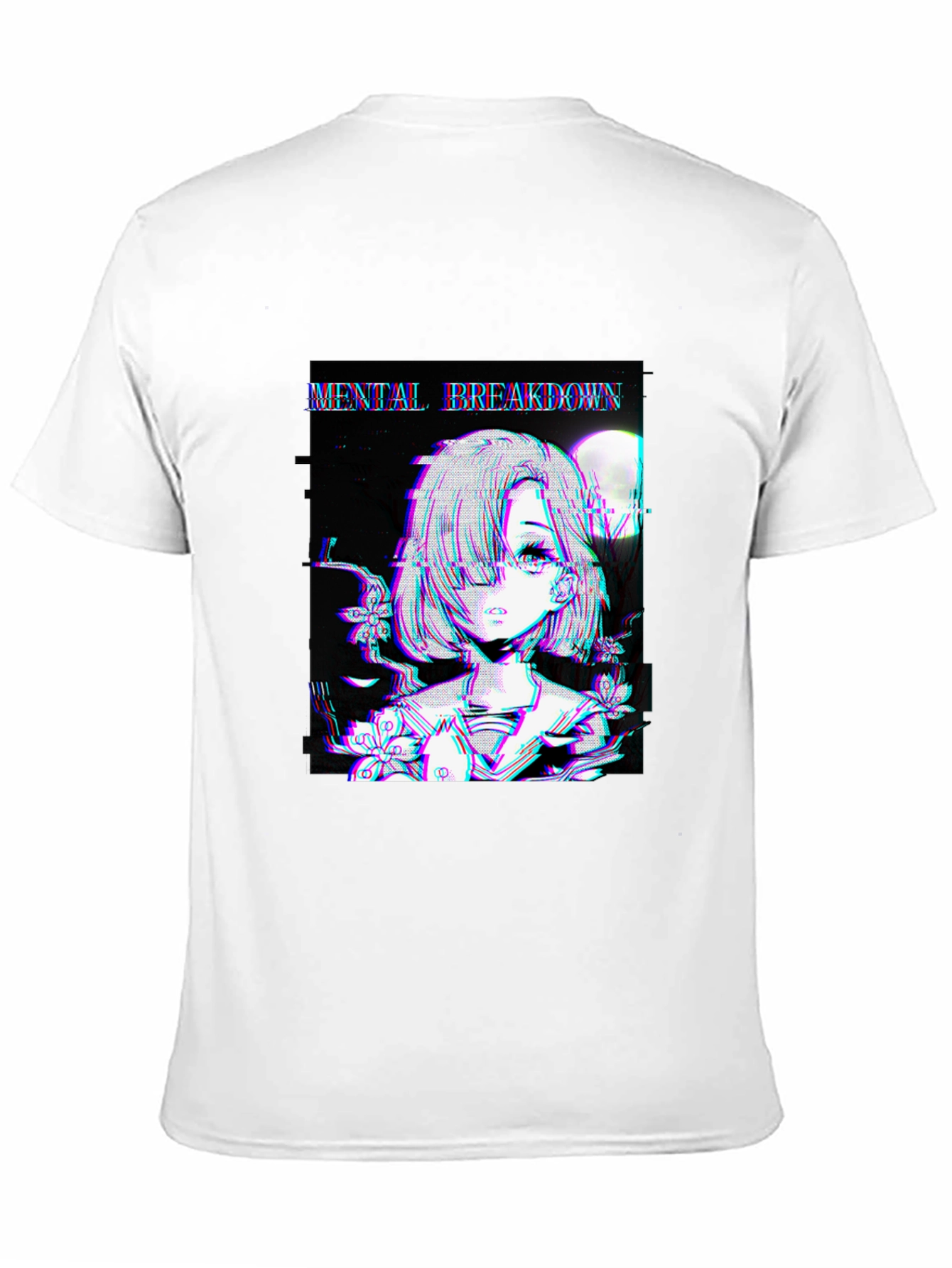 Mental Breakdown Anime Graphic Black T-Shirt