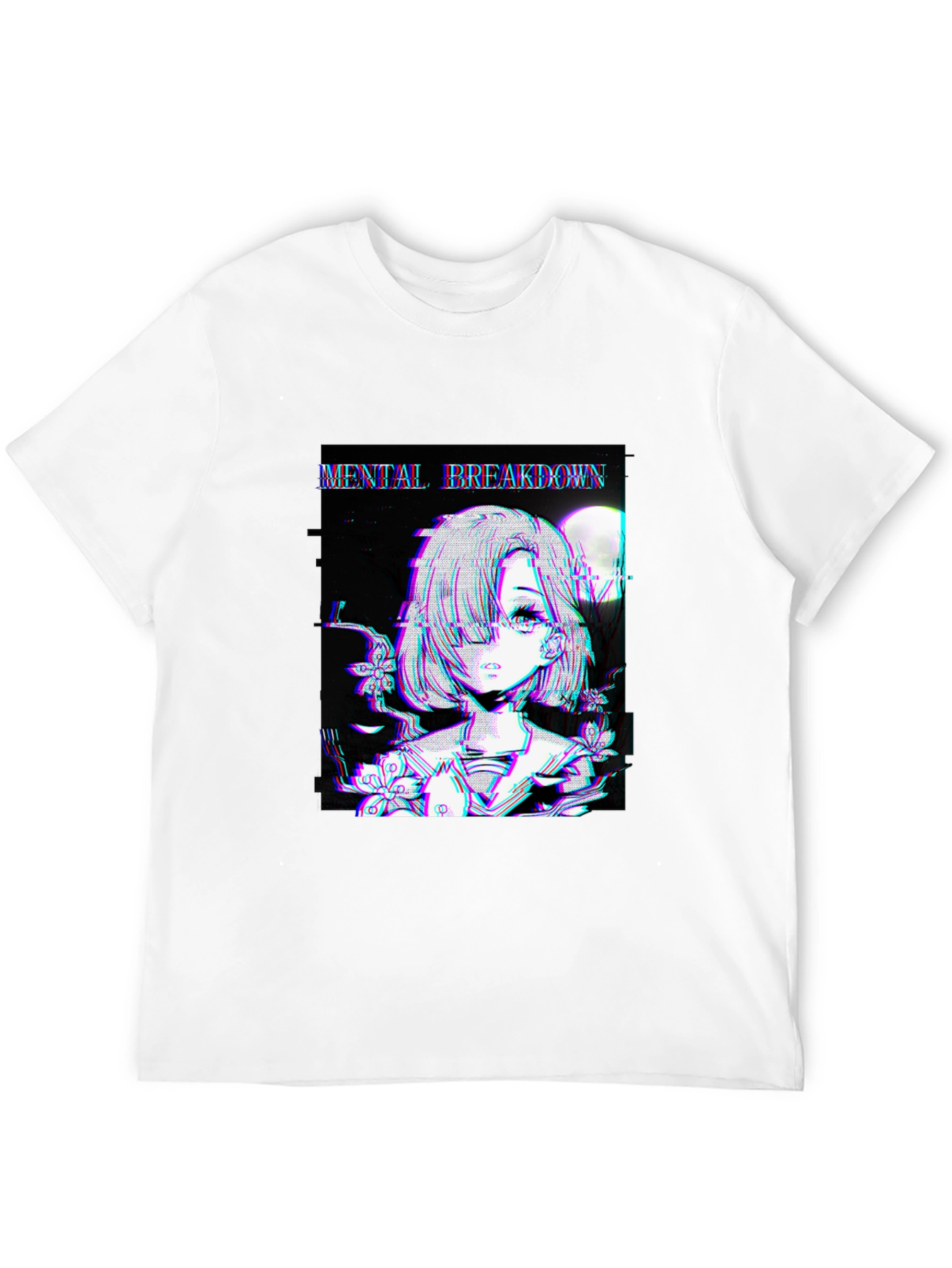 Mental Breakdown Anime Graphic Black T-Shirt