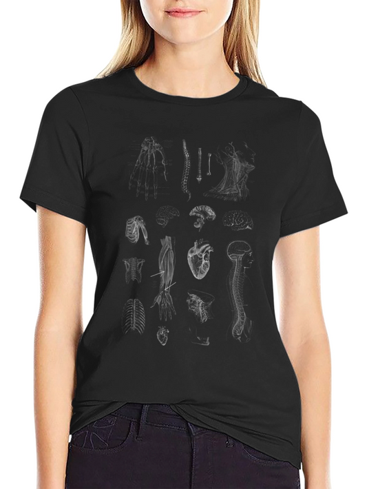 Anatomical Print Tee - Black Graphic T-Shirt