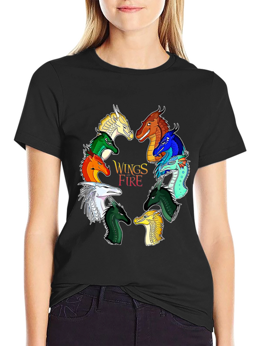Wings of Fire Graphic Print Black T-Shirt