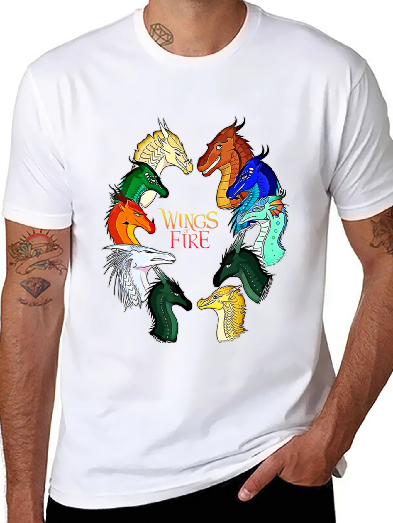 Wings of Fire Graphic Print Black T-Shirt
