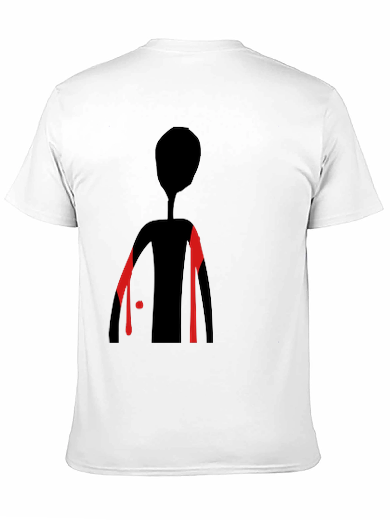Abstract Figure Graphic Tee - Black