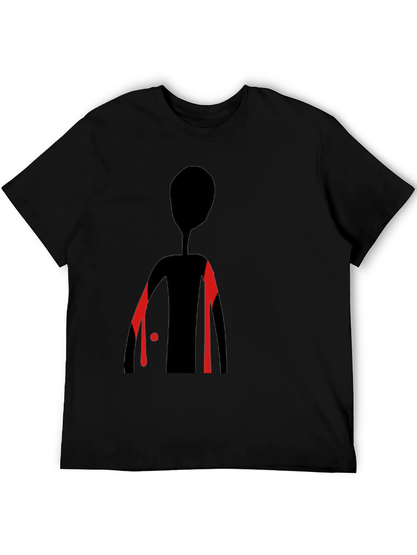 Abstract Figure Graphic Tee - Black