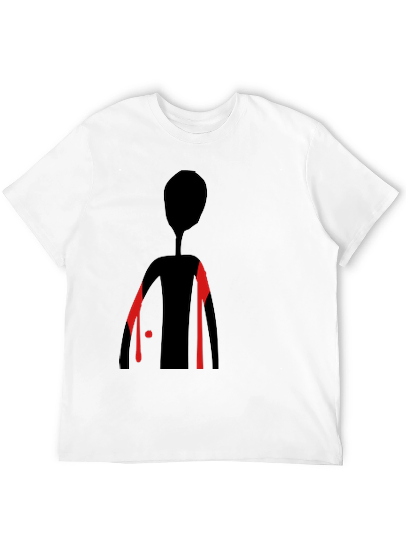 Abstract Figure Graphic Tee - Black