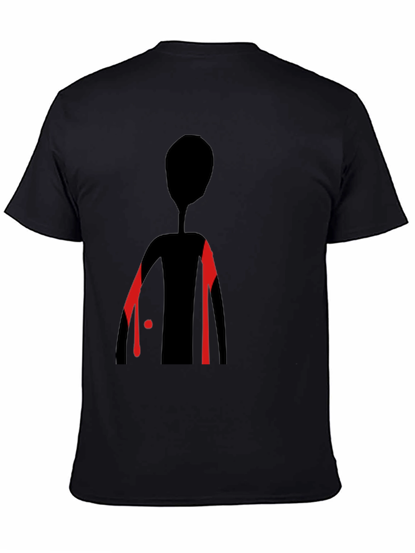 Abstract Figure Graphic Tee - Black