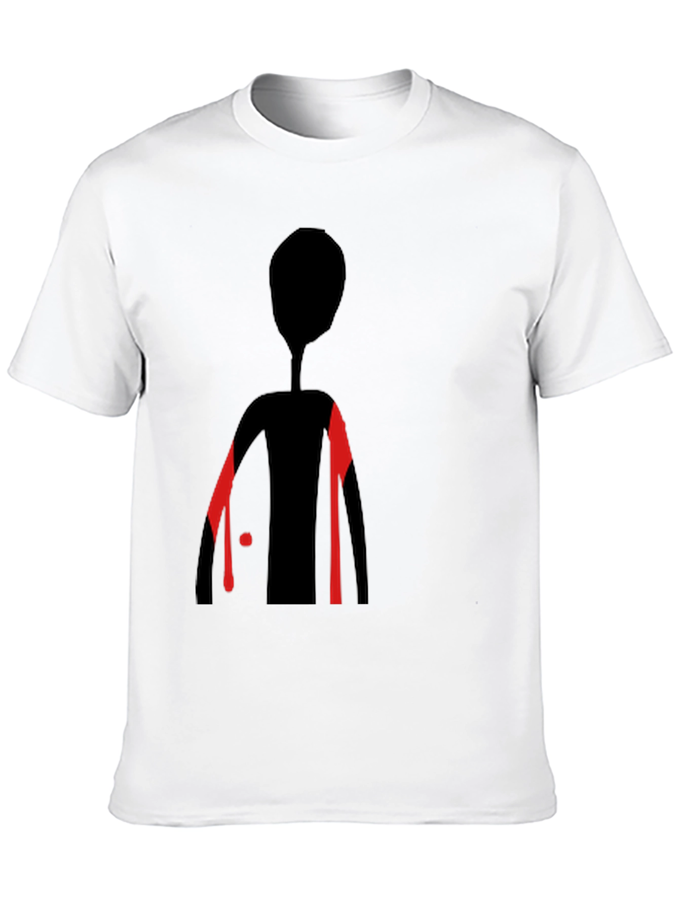 Abstract Figure Graphic Tee - Black