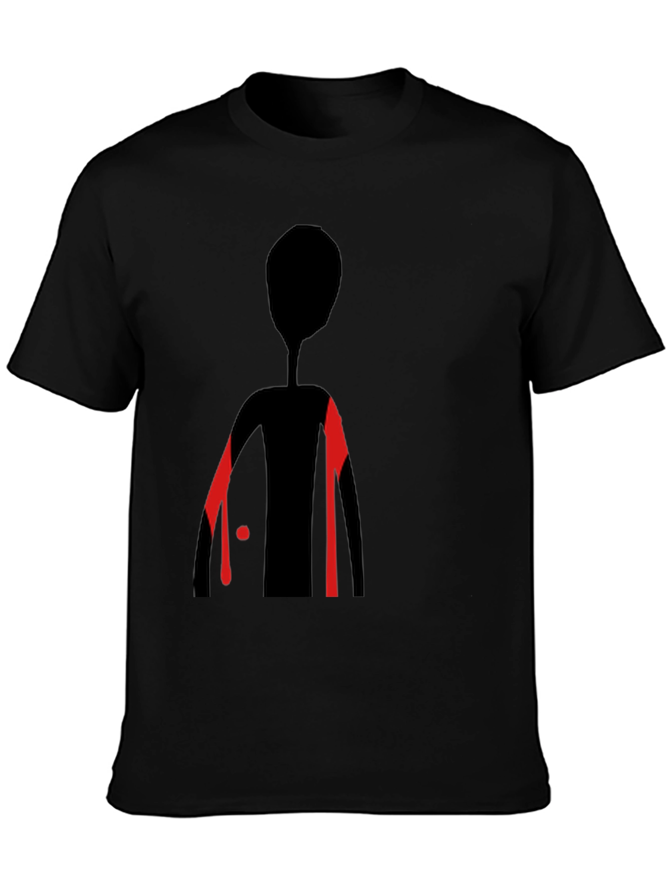 Abstract Figure Graphic Tee - Black