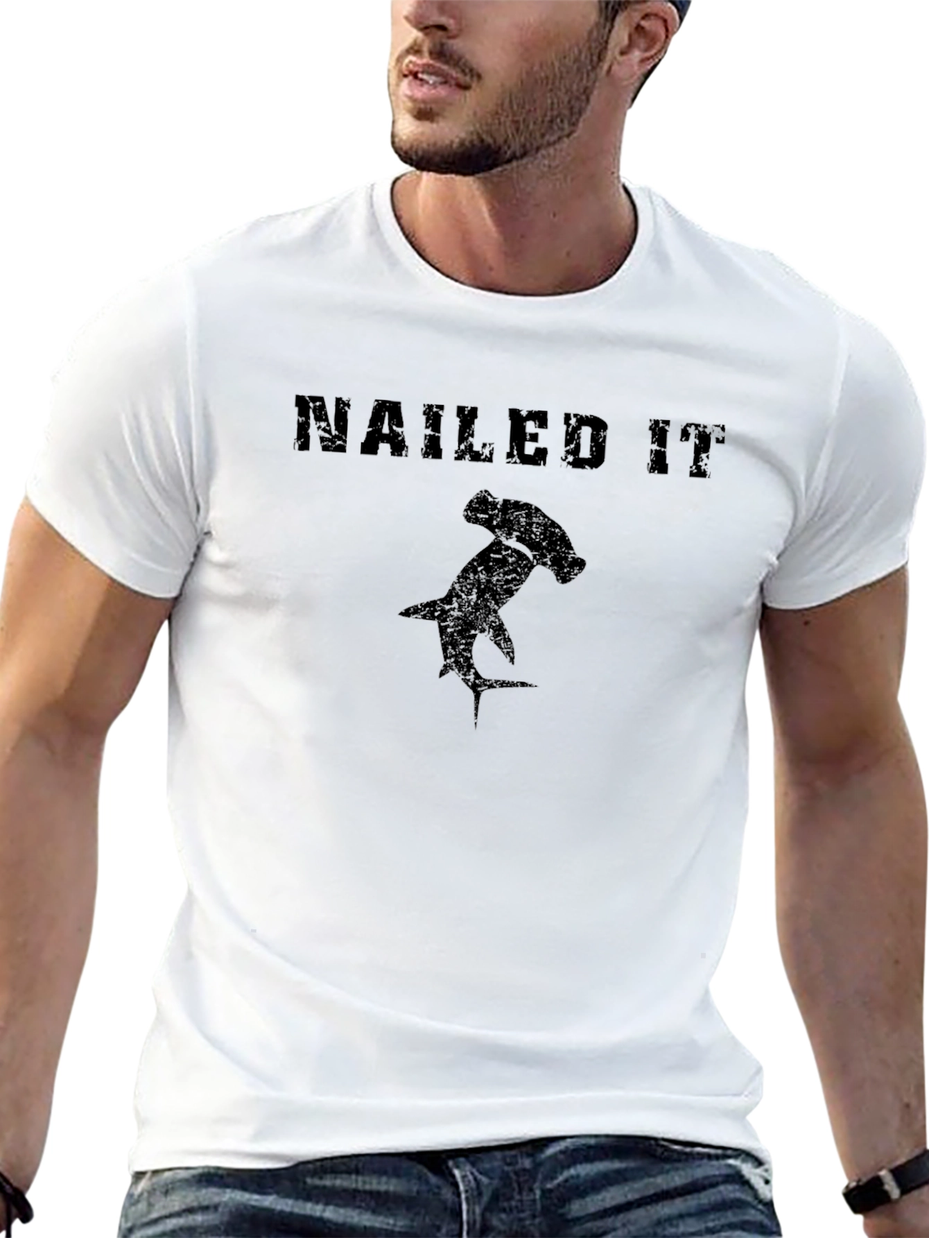 Nailed It Hammerhead Shark Graphic Tee