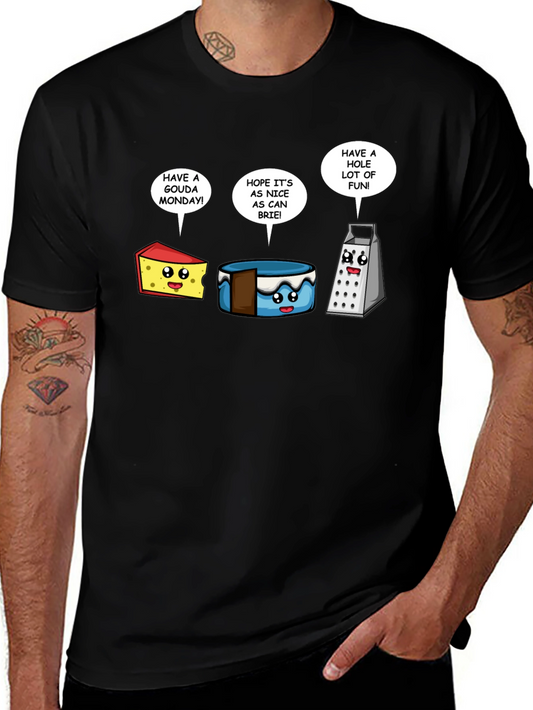 Funny Cheese Puns T-Shirt - Gouda Brie Grater Humor Tee