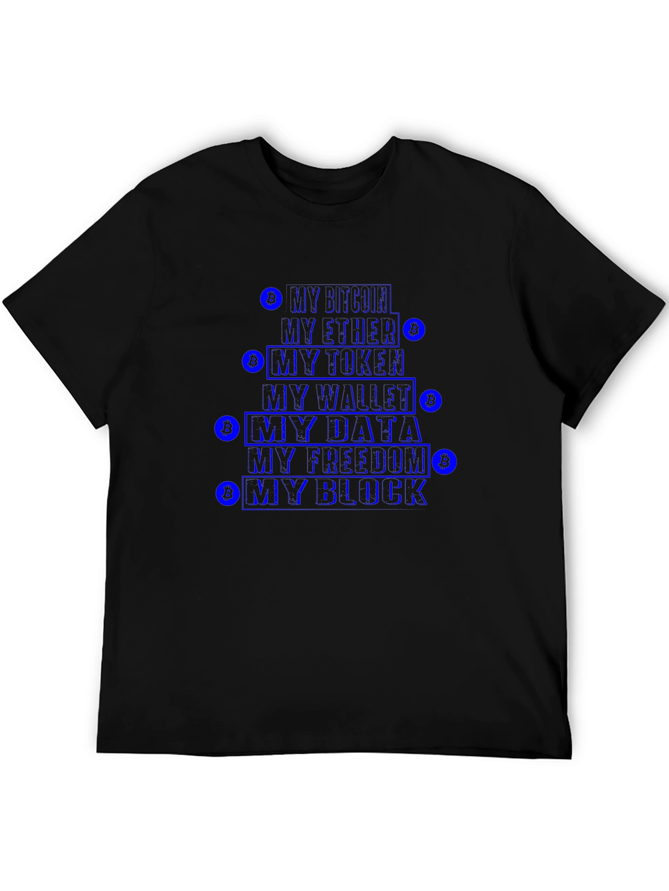 Crypto T-Shirt - Bitcoin Ethereum Data Freedom