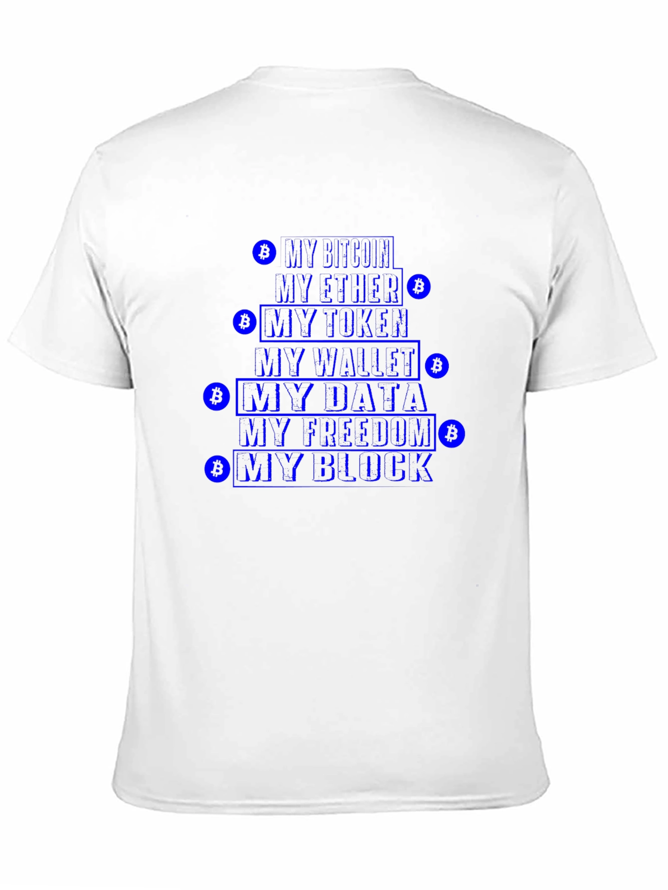 Crypto T-Shirt - Bitcoin Ethereum Data Freedom