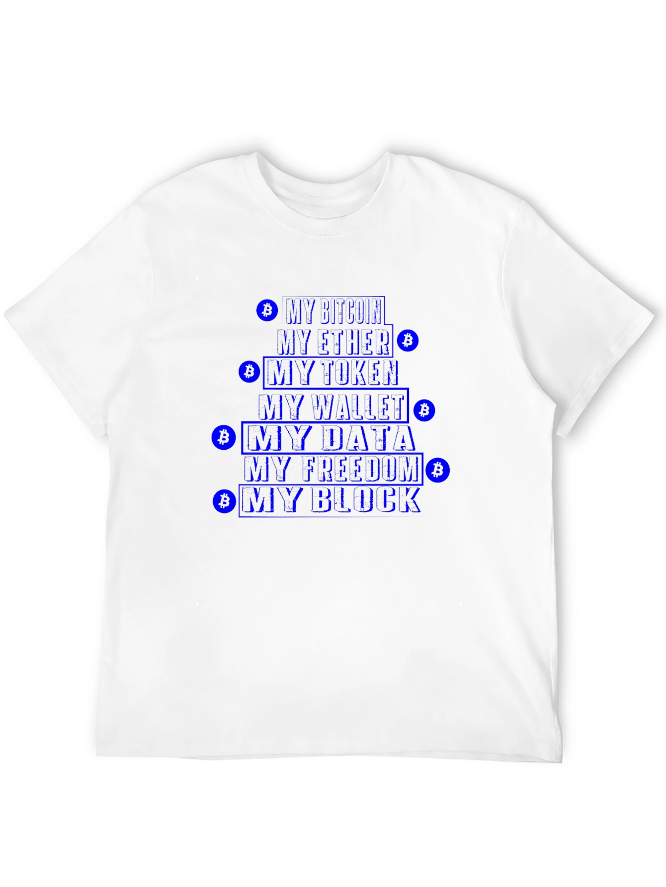 Crypto T-Shirt - Bitcoin Ethereum Data Freedom