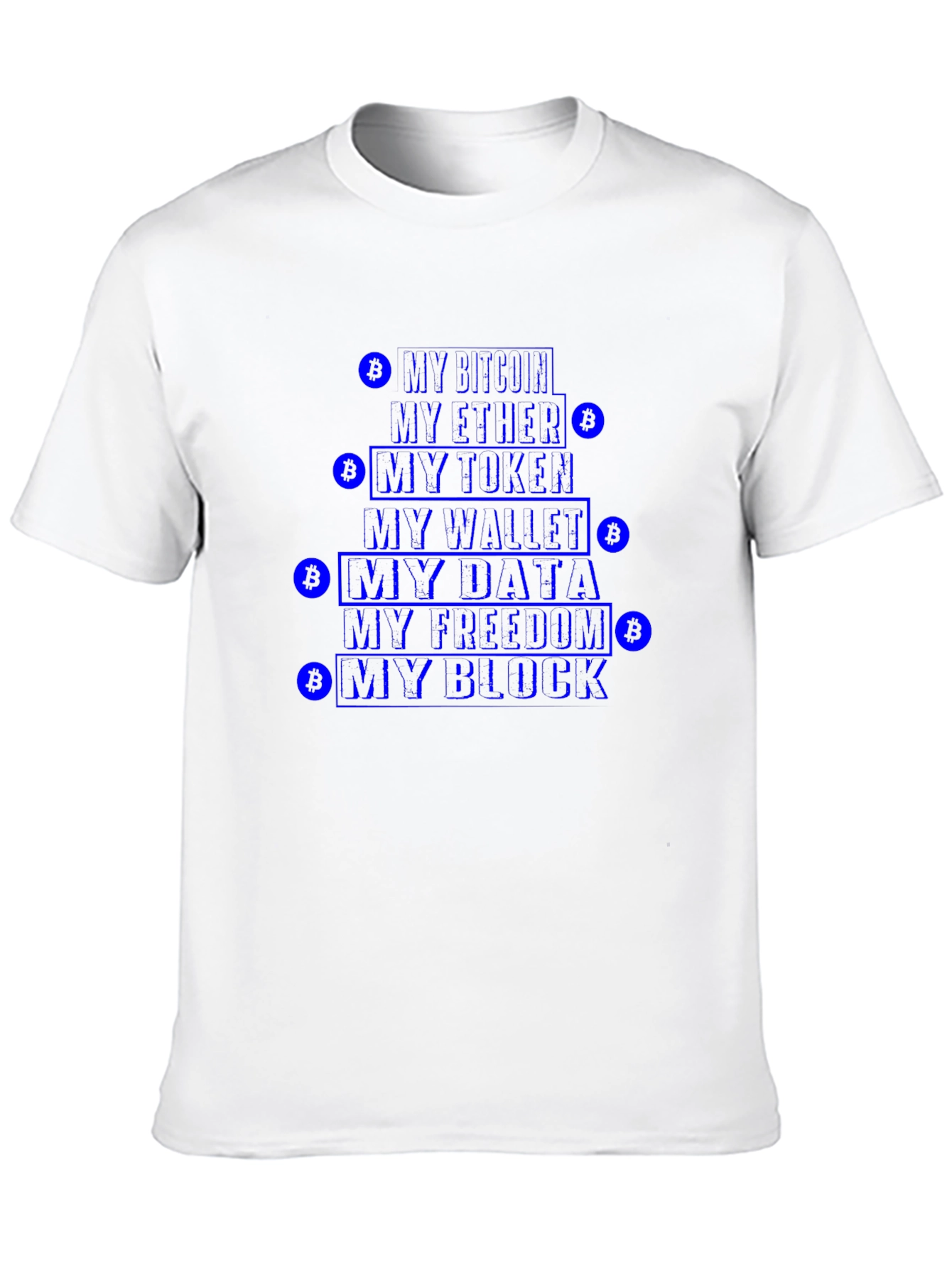 Crypto T-Shirt - Bitcoin Ethereum Data Freedom