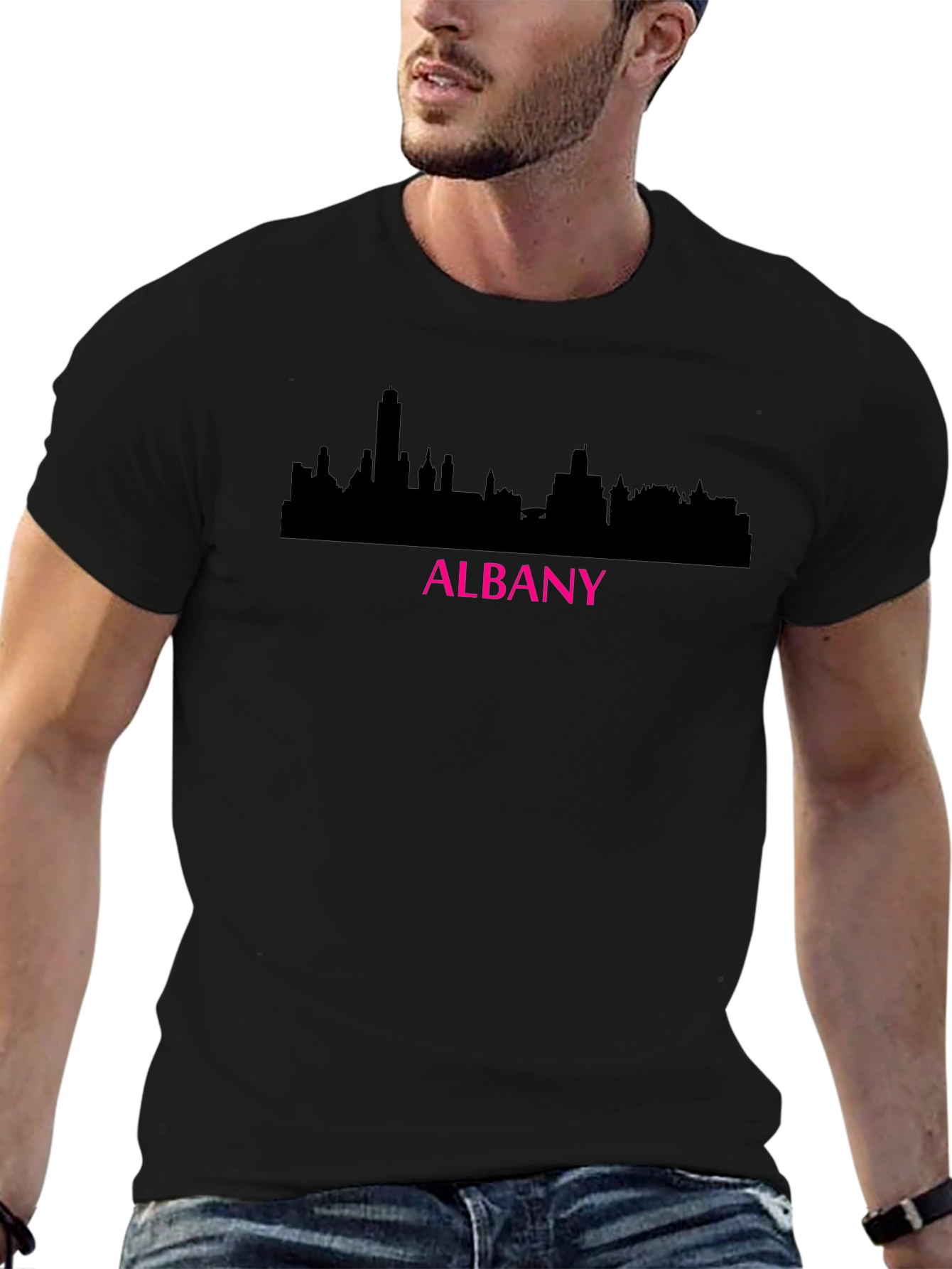 Albany Skyline Graphic Tee - Black