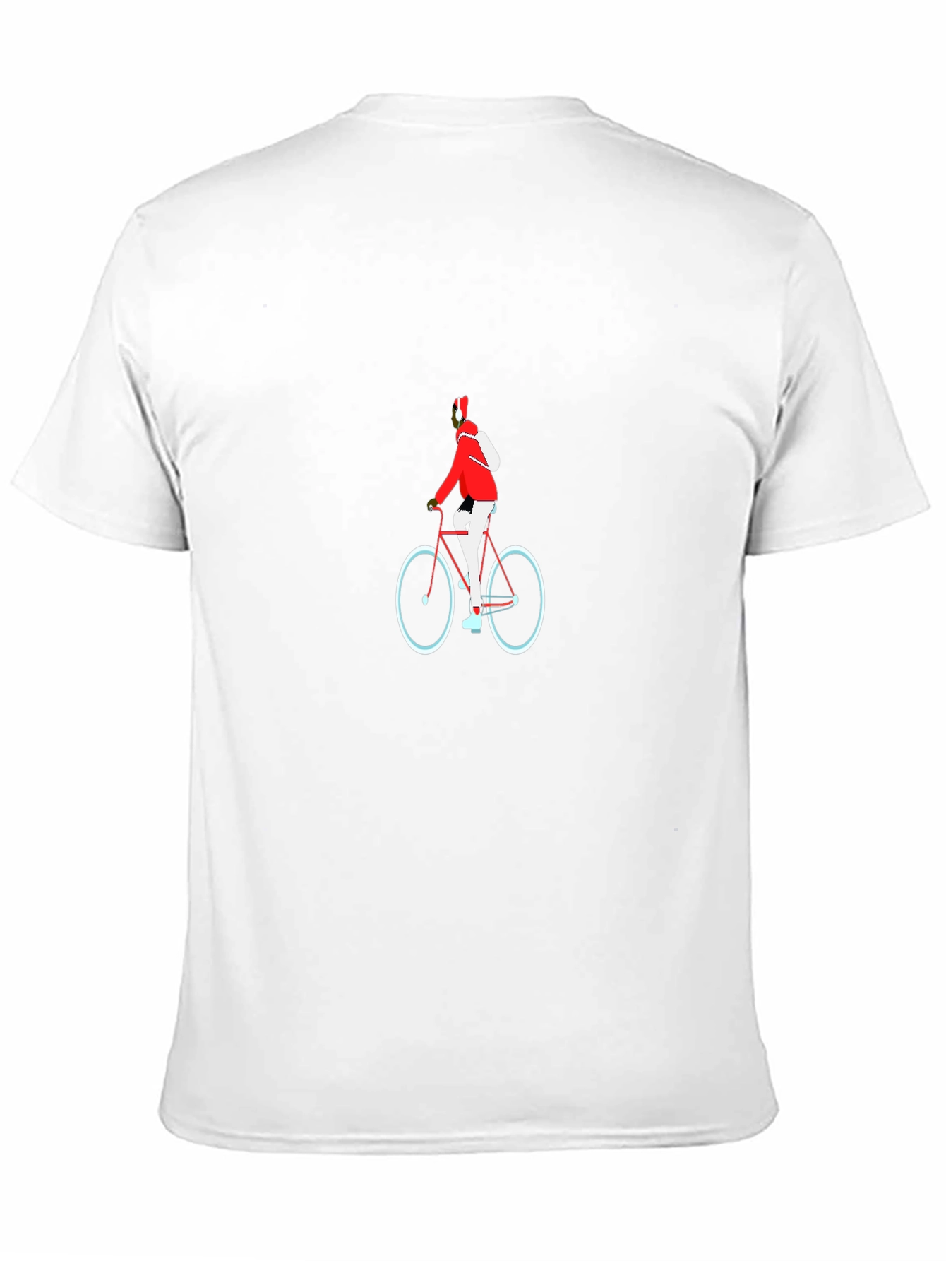 Black T-Shirt with Cyclist Graphic