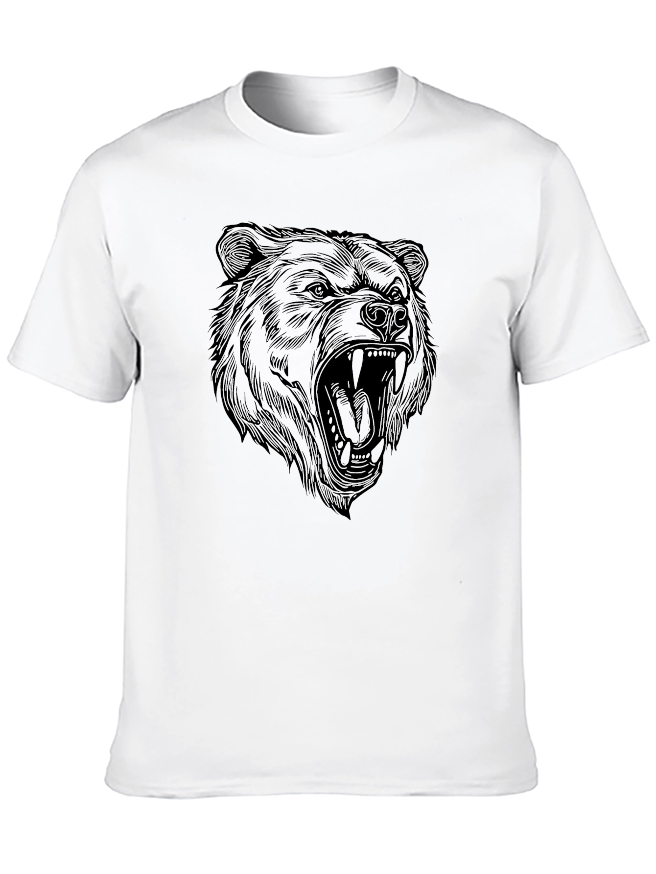 Mens Black Bear Graphic Tee