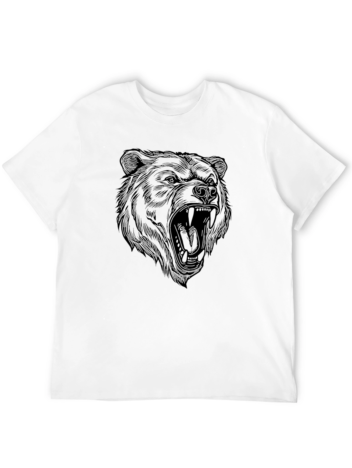 Mens Black Bear Graphic Tee