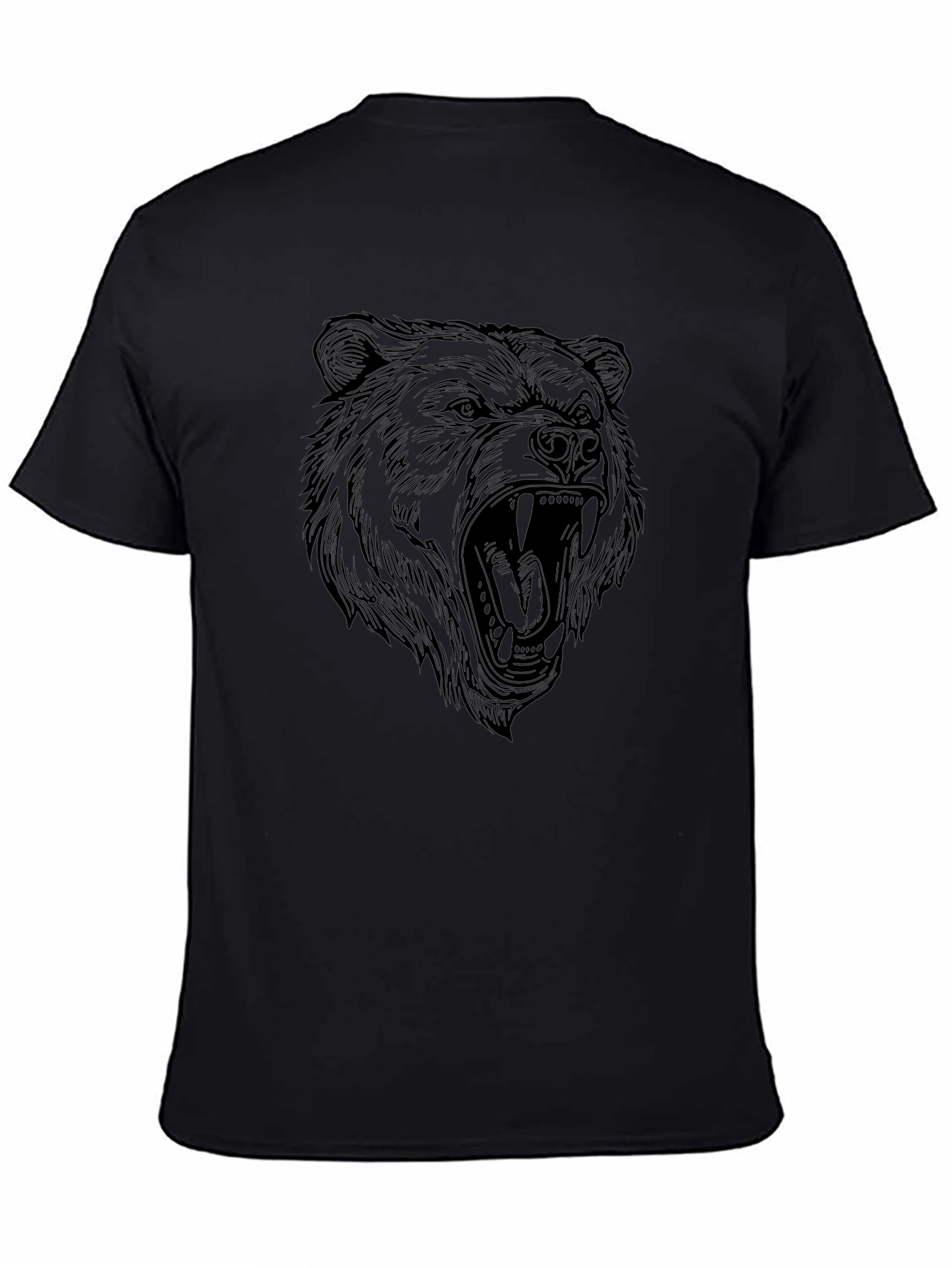 Mens Black Bear Graphic Tee