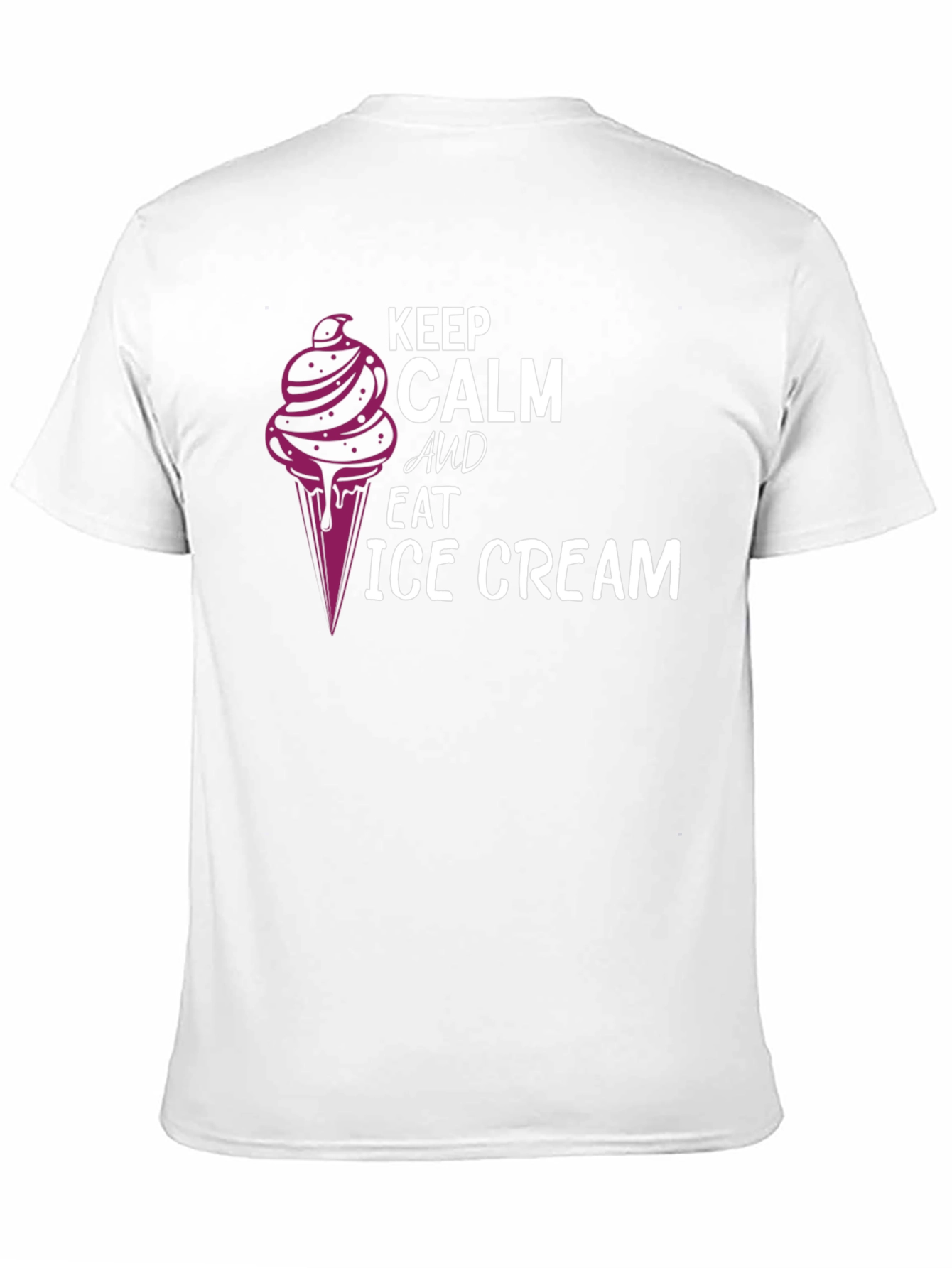Keep Calm & Eat Ice Cream Black T-Shirt