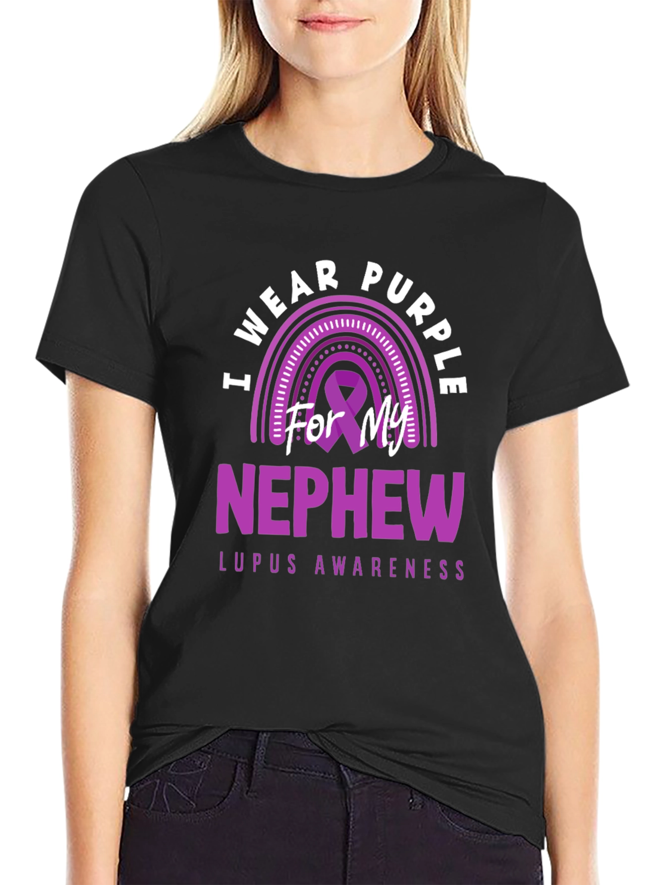 Purple Lupus Awareness Nephew T-Shirt