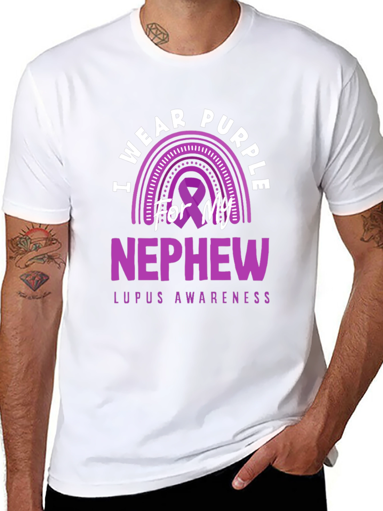 Purple Lupus Awareness Nephew T-Shirt