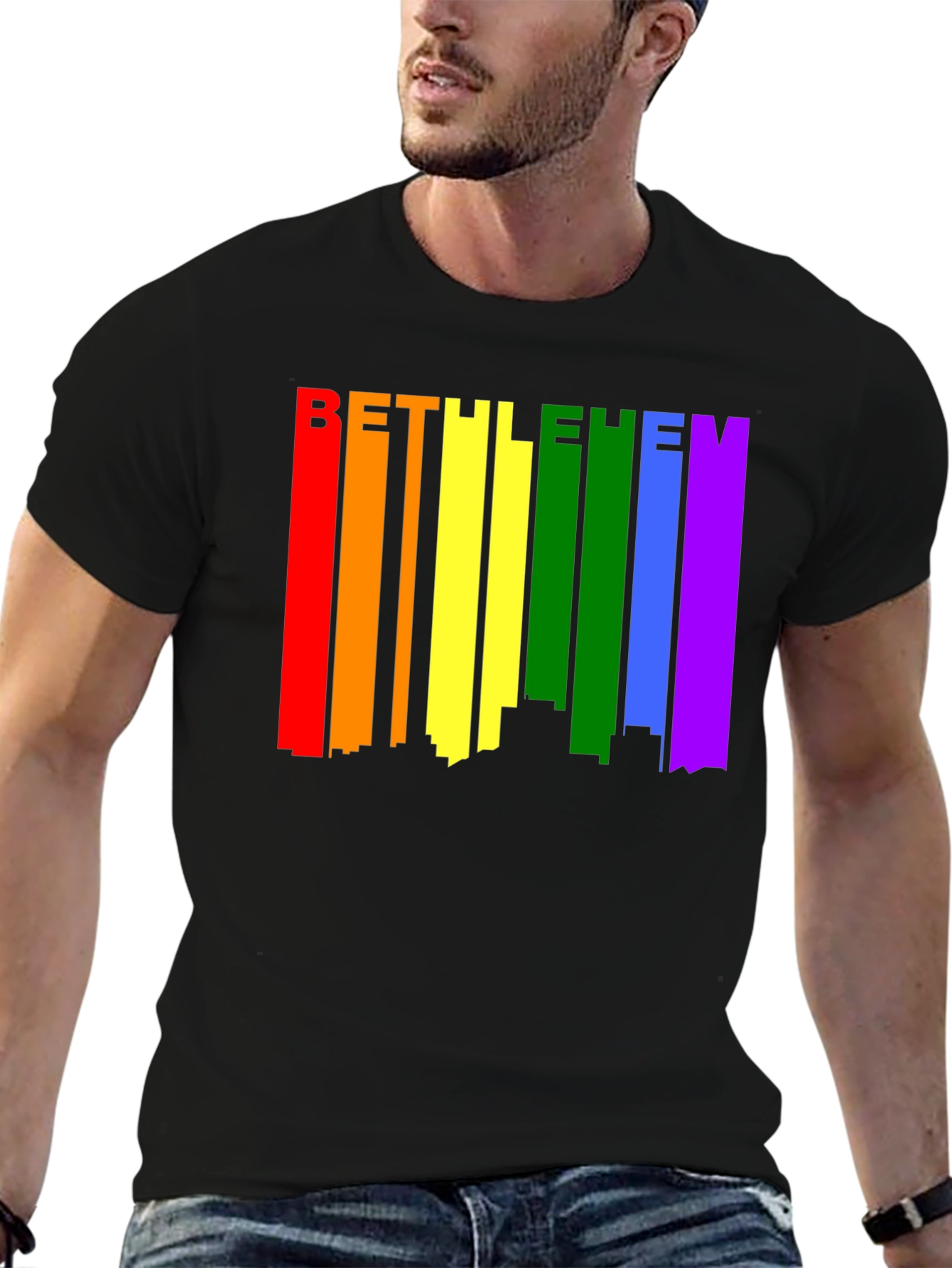 Bethlehem Pride Rainbow Skyline Graphic Tee