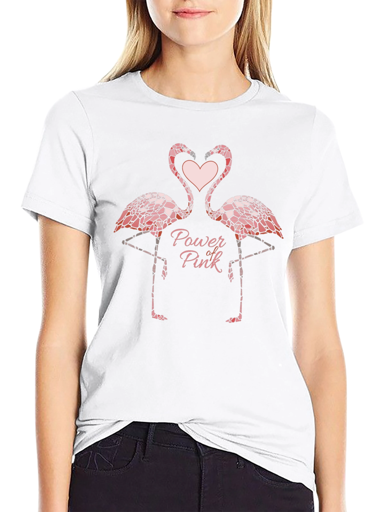 Power of Pink Flamingo Graphic Tee