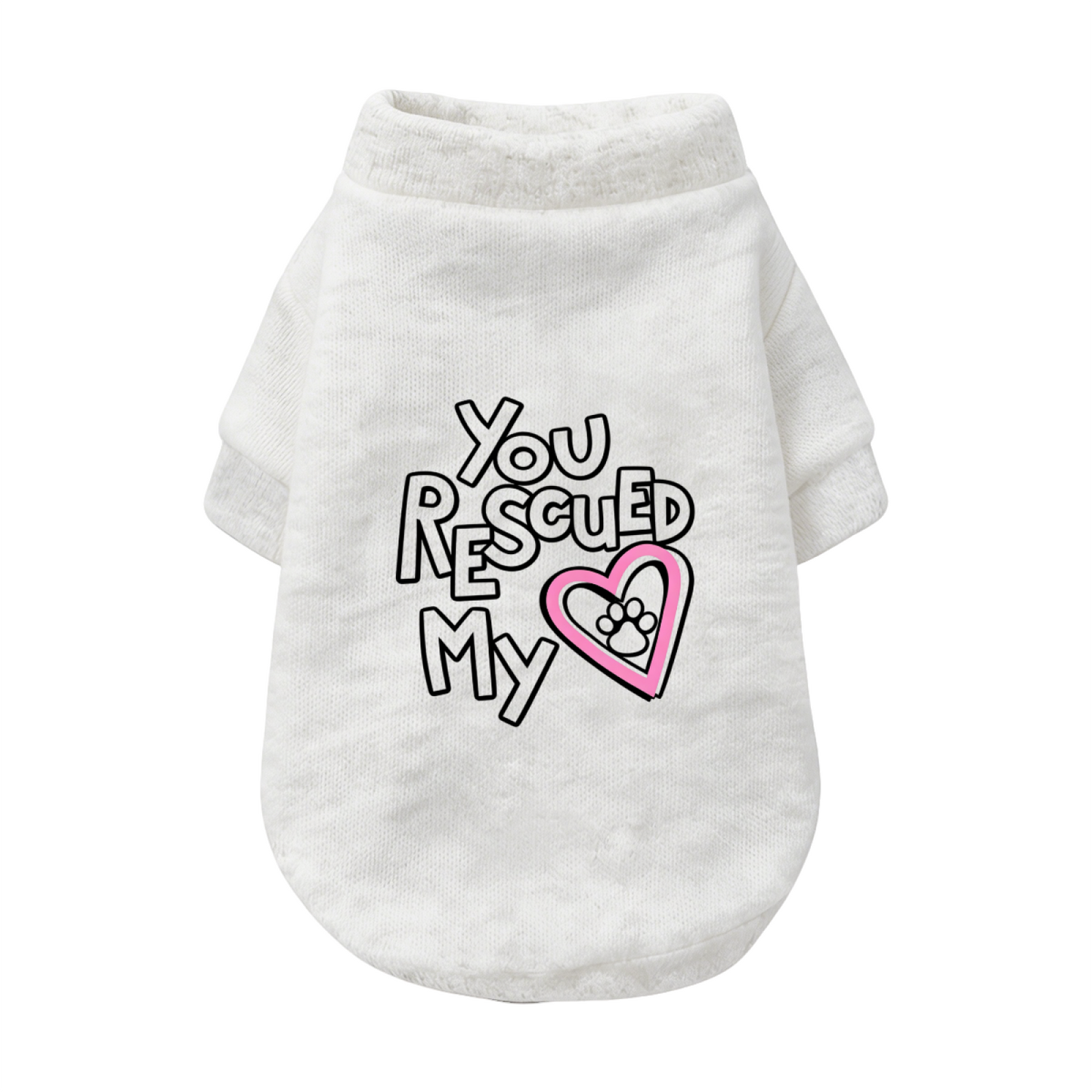 You Rescued My Heart Paw Rescue Dog Lover Sweater