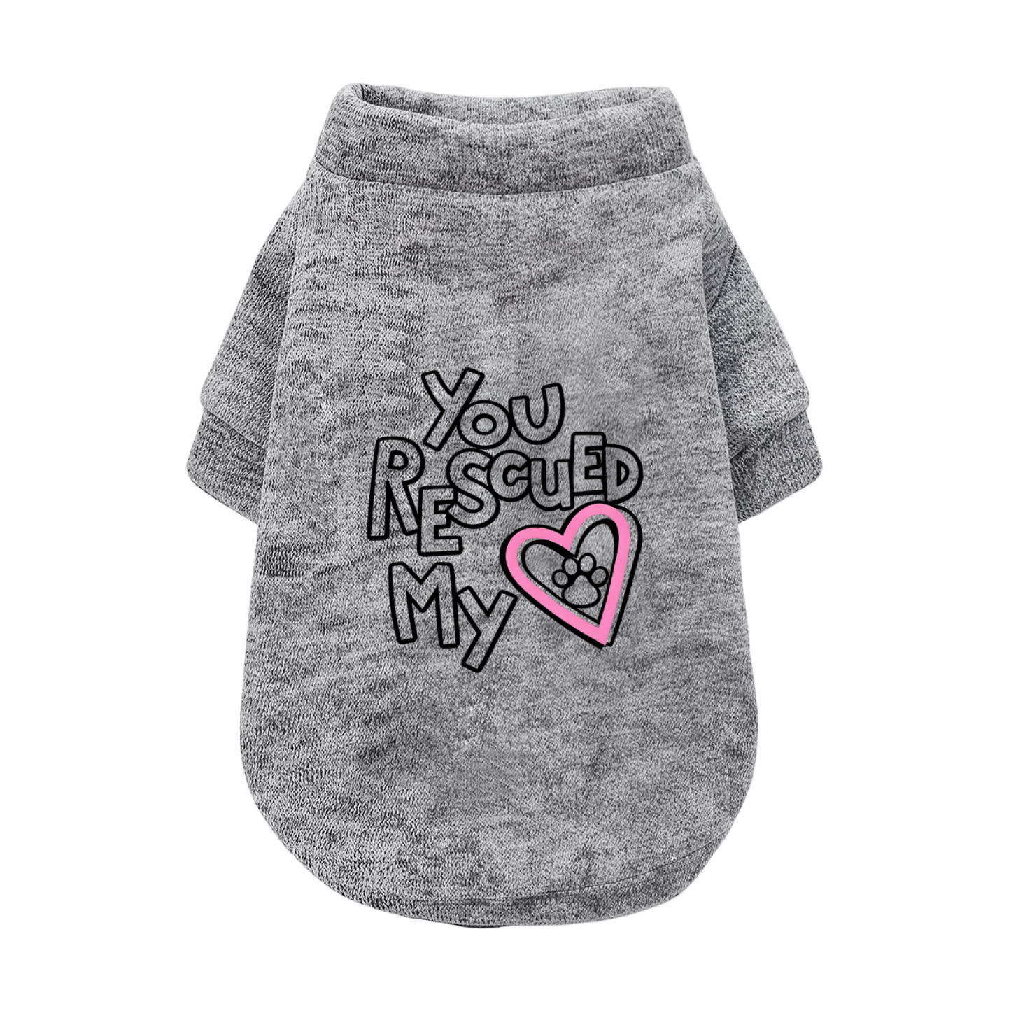 You Rescued My Heart Paw Rescue Dog Lover Sweater