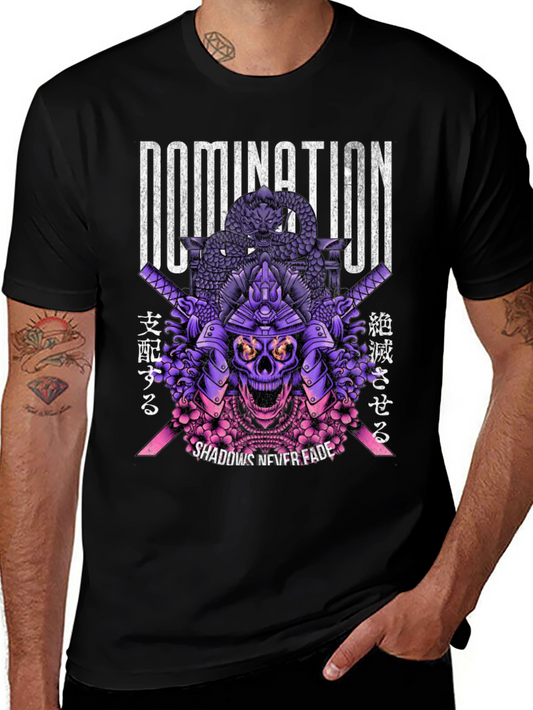 Domination Samurai Skull Graphic T-Shirt