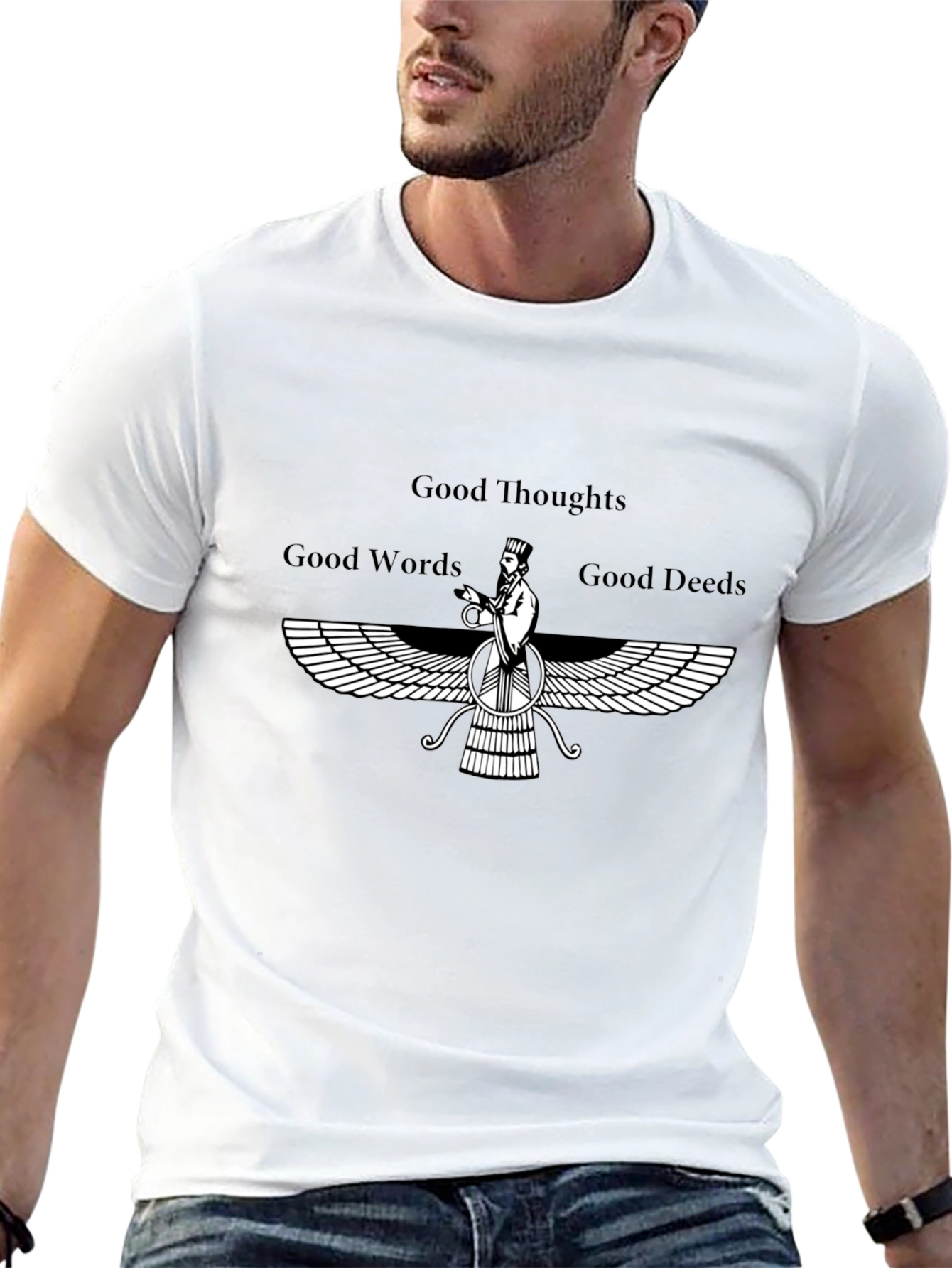 Zoroastrian T-Shirt - Good Thoughts Words Deeds