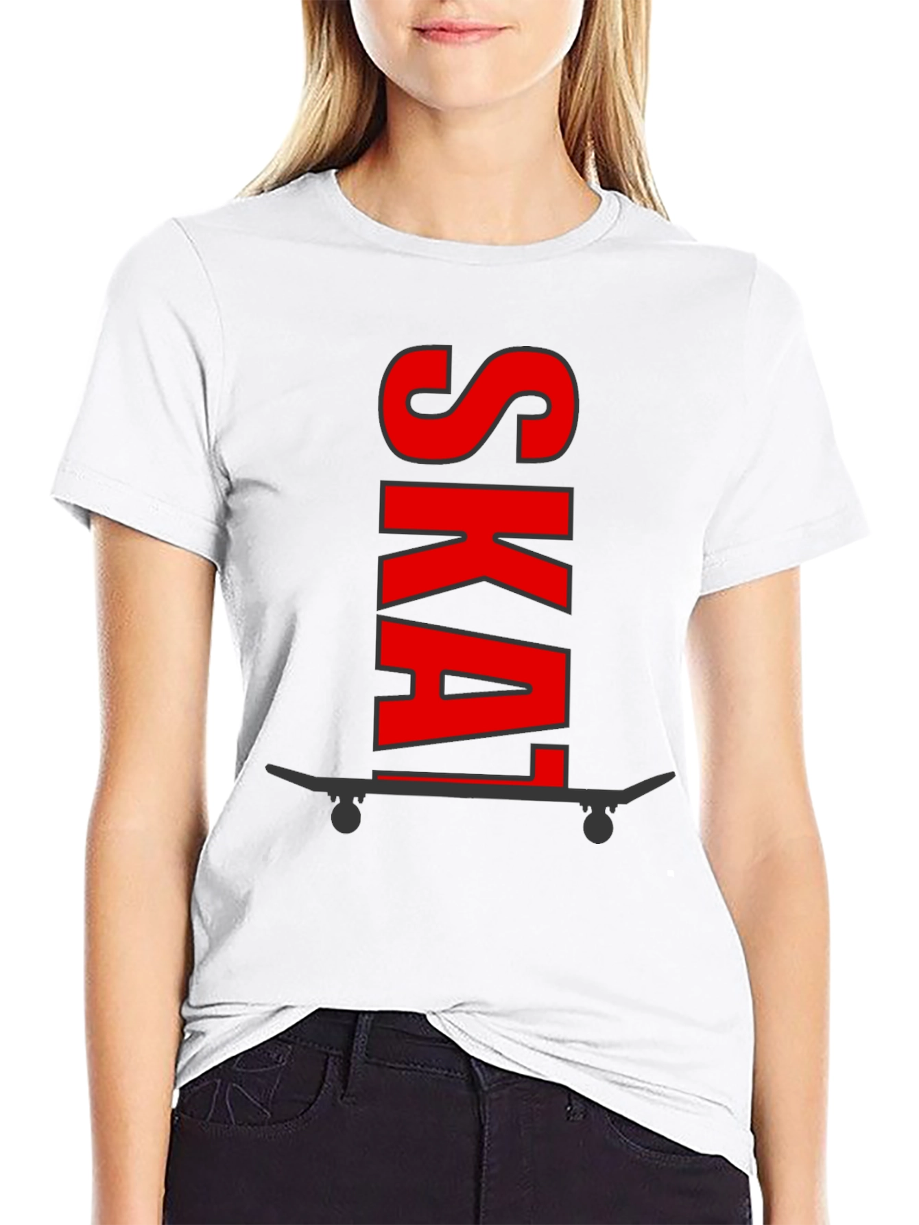 Skate Graphic Tee - Black Cotton Skateboard Shirt