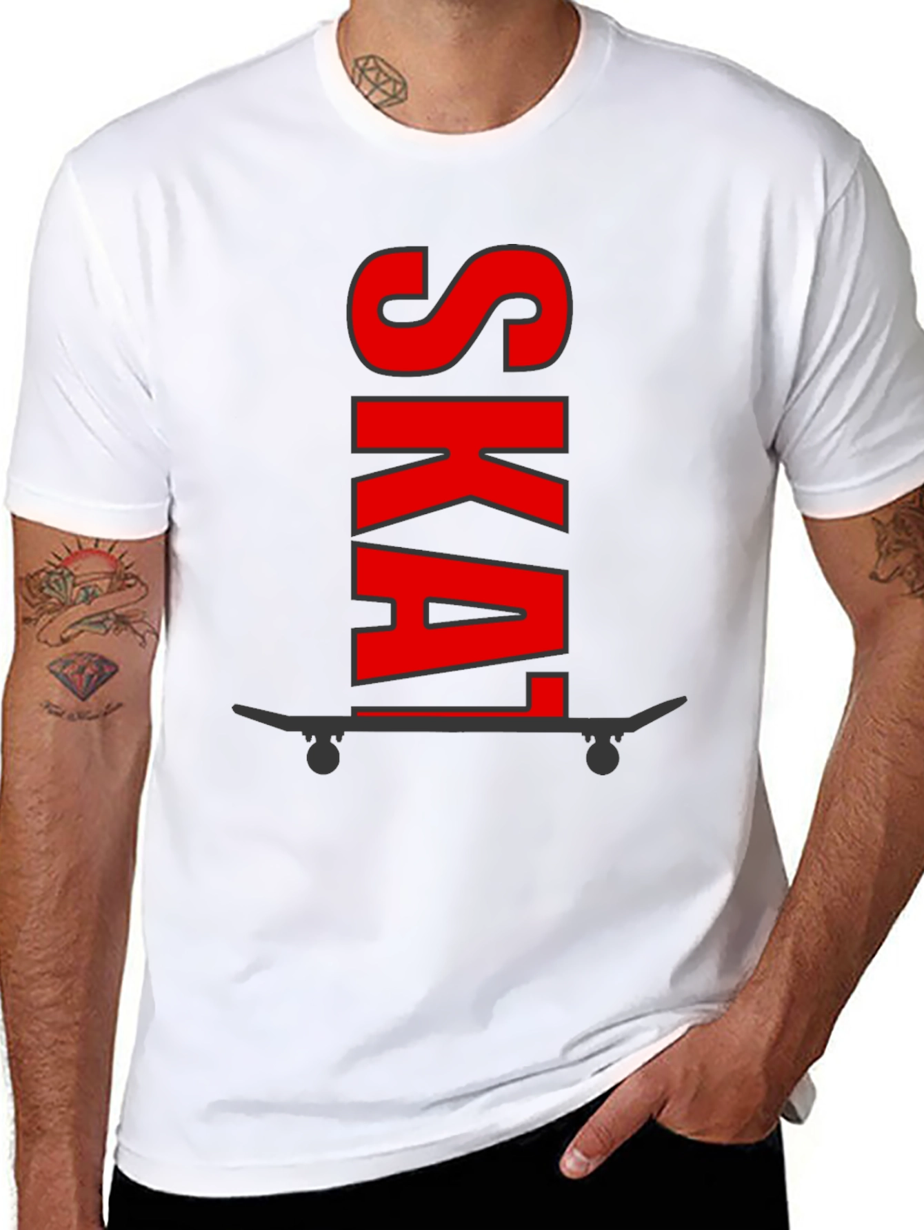 Skate Graphic Tee - Black Cotton Skateboard Shirt