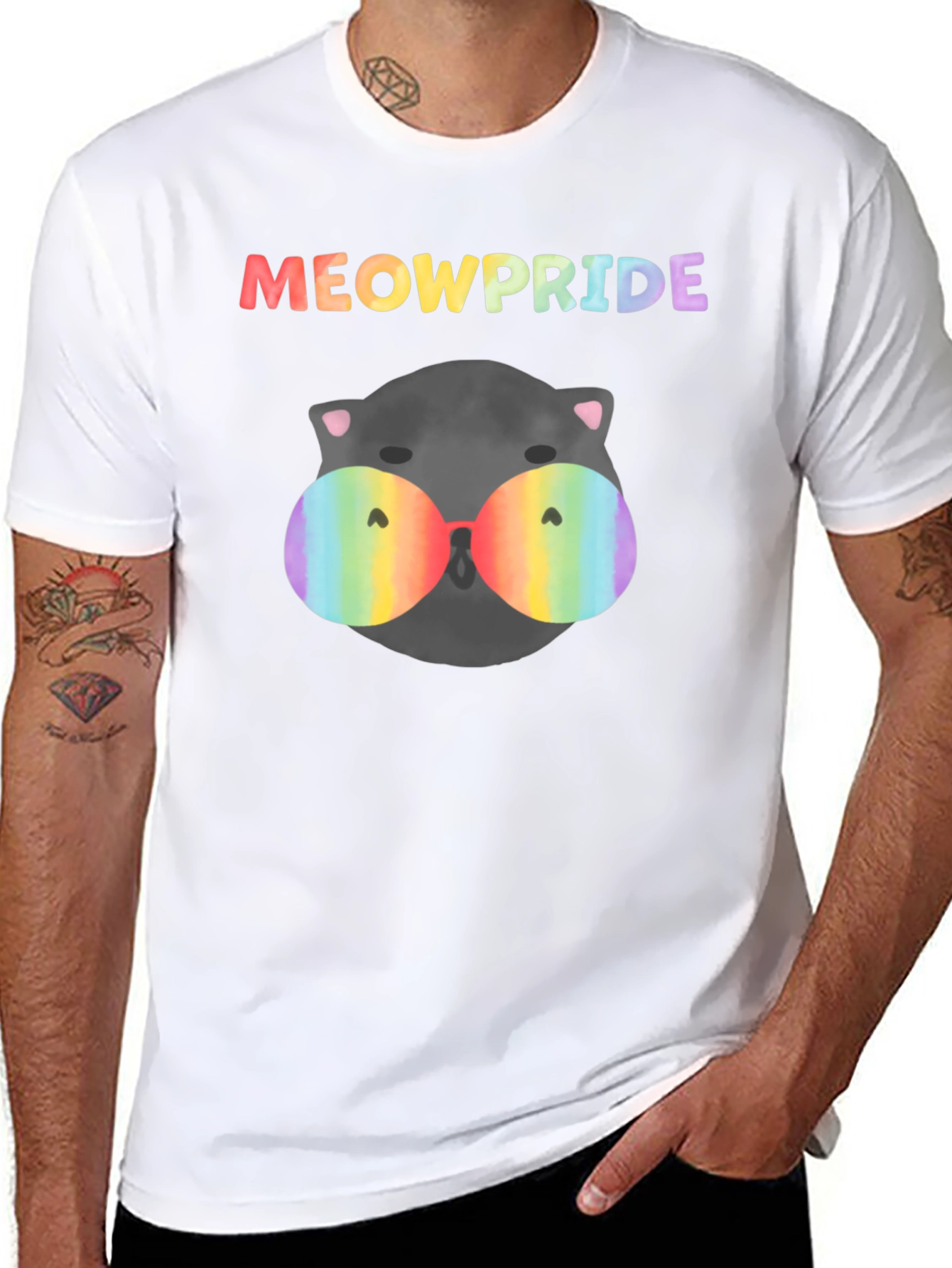 MeowPride T-Shirt - Rainbow Cat Pride Shirt