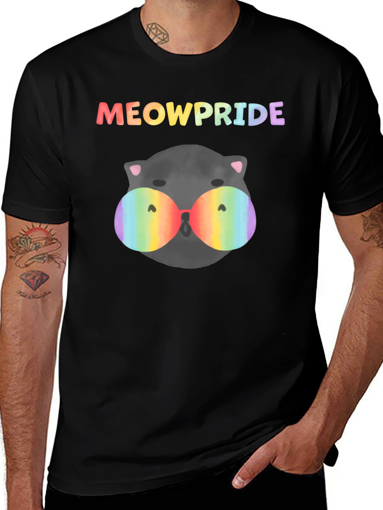 MeowPride T-Shirt - Rainbow Cat Pride Shirt