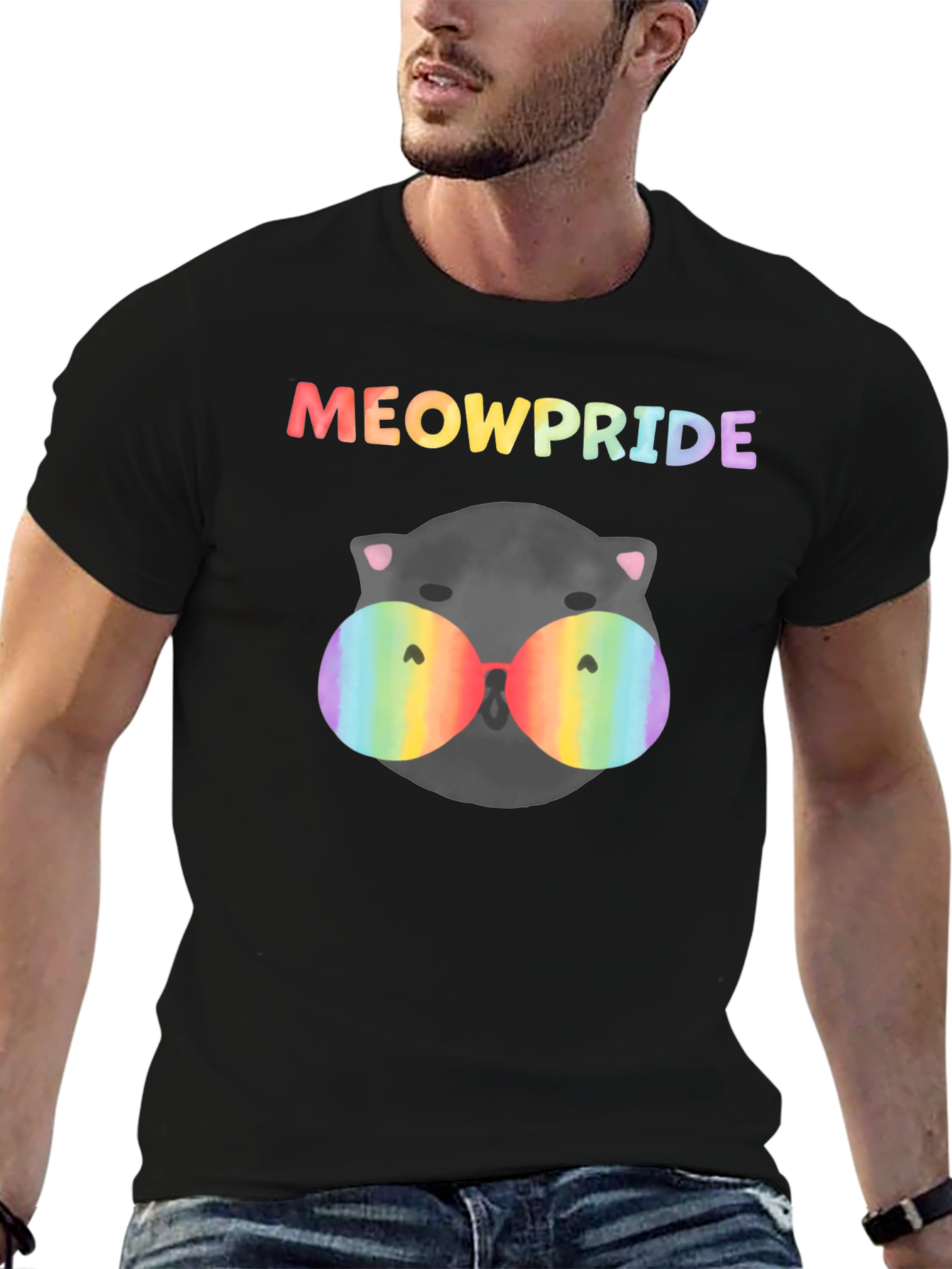 MeowPride T-Shirt - Rainbow Cat Pride Shirt