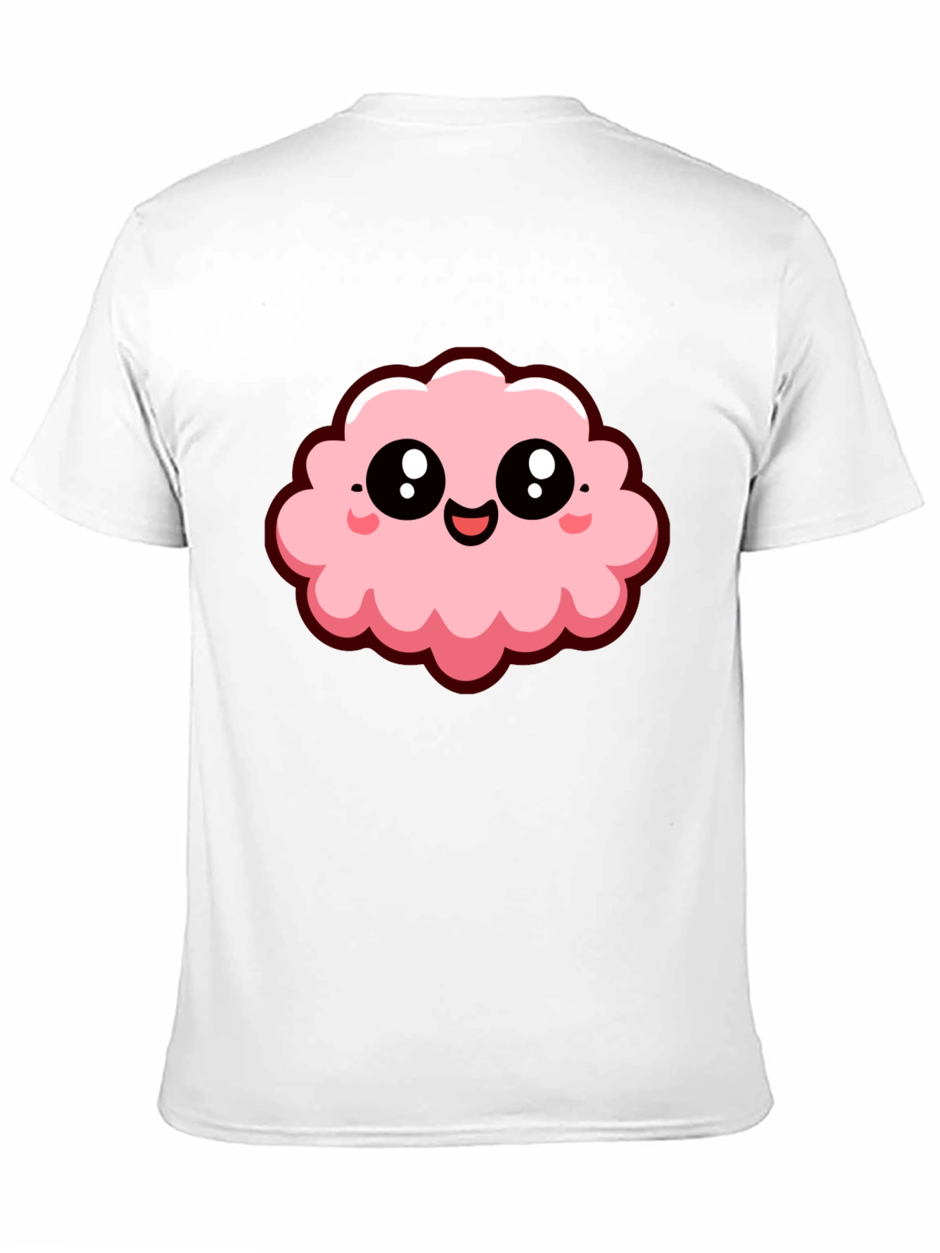Cute Kawaii Cloud Graphic Tee - Black