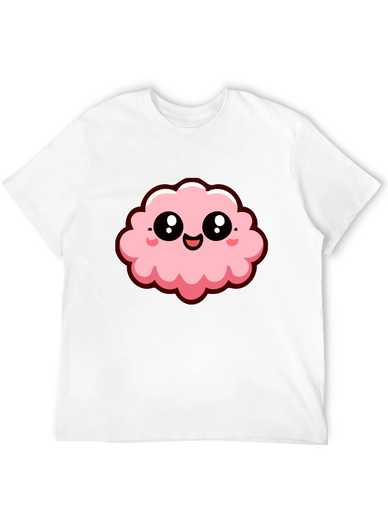 Cute Kawaii Cloud Graphic Tee - Black