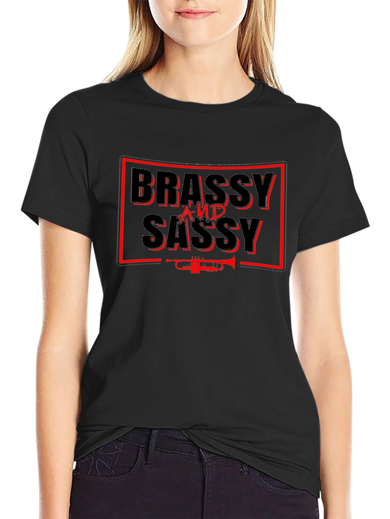 Brassy & Sassy Graphic Tee - Black T-Shirt