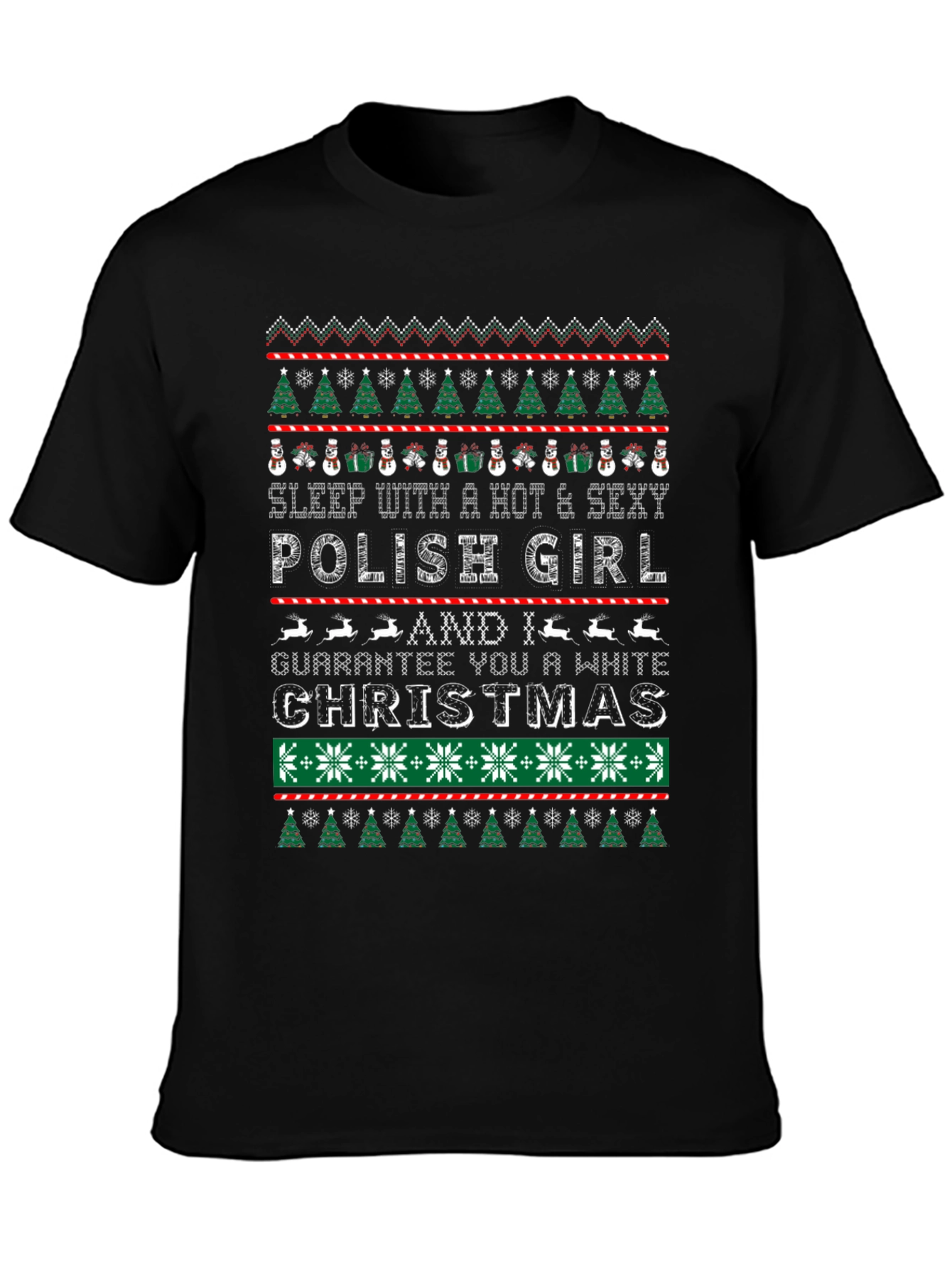 Funny Polish Girl White Christmas T-Shirt