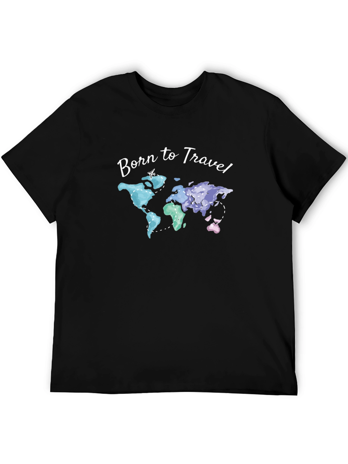 Born to Travel World Map Graphic T-Shirt