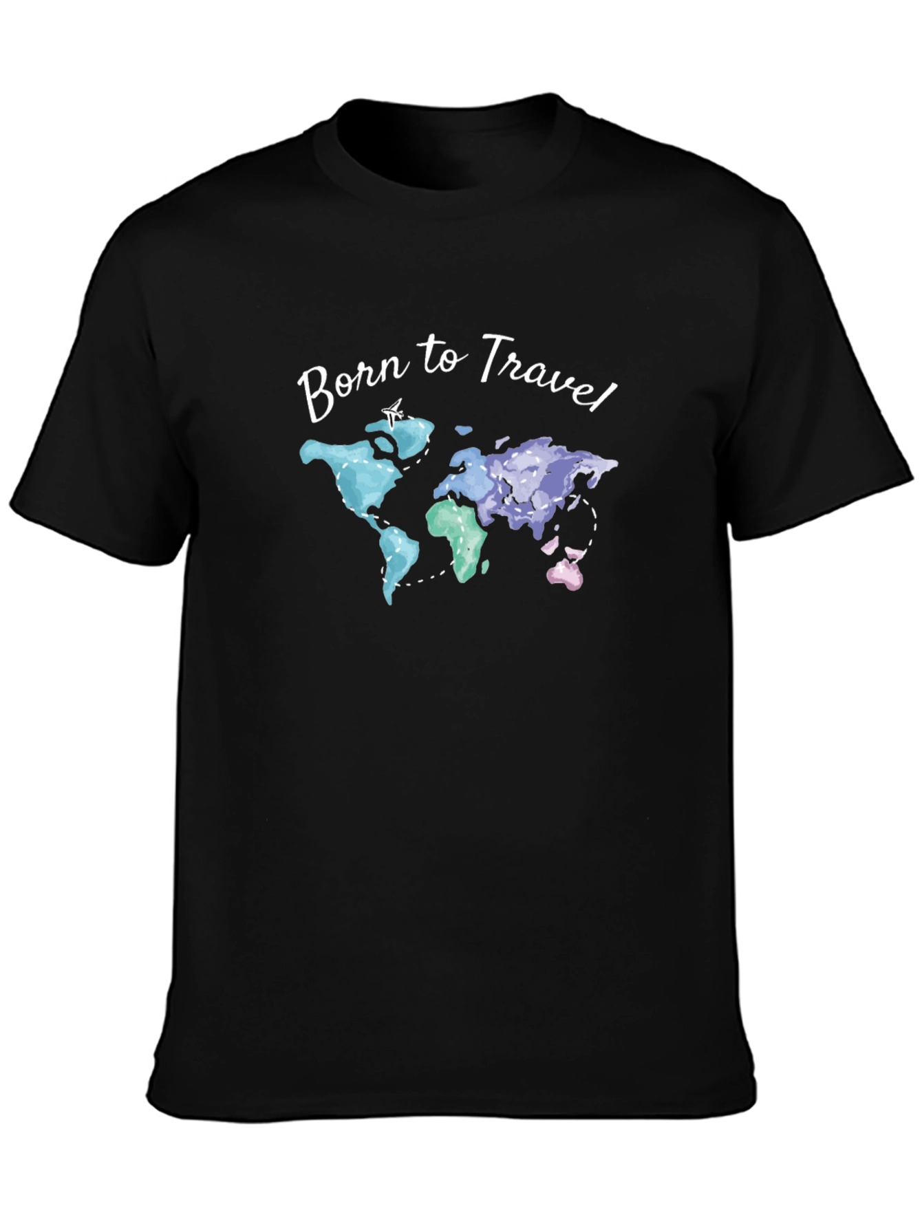 Born to Travel World Map Graphic T-Shirt